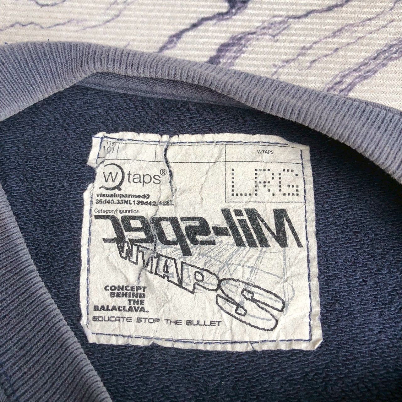 Wtaps WTAPS 23 MIL Crewneck Sweatshirt Faded Navy Size US L / EU 52-54 / 3 - 8 Thumbnail