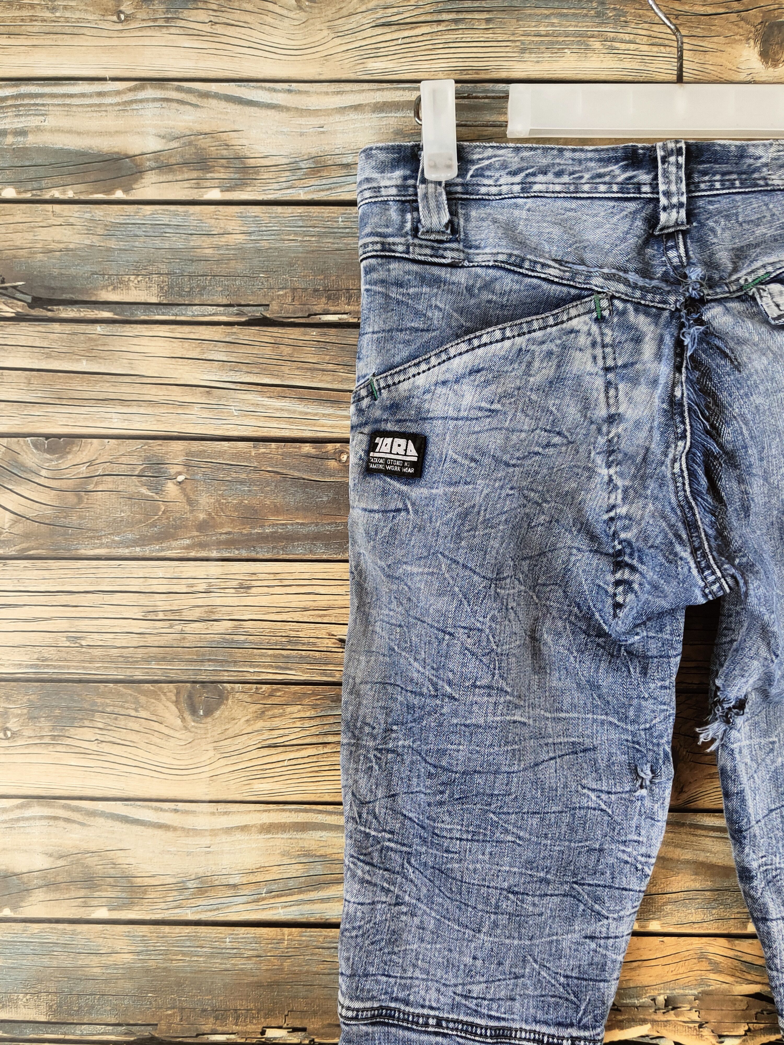 Japanese Brand D Torachi Blue Distressed Ripped Jeans #S2914 Size US 28 / EU 44 - 10 Thumbnail