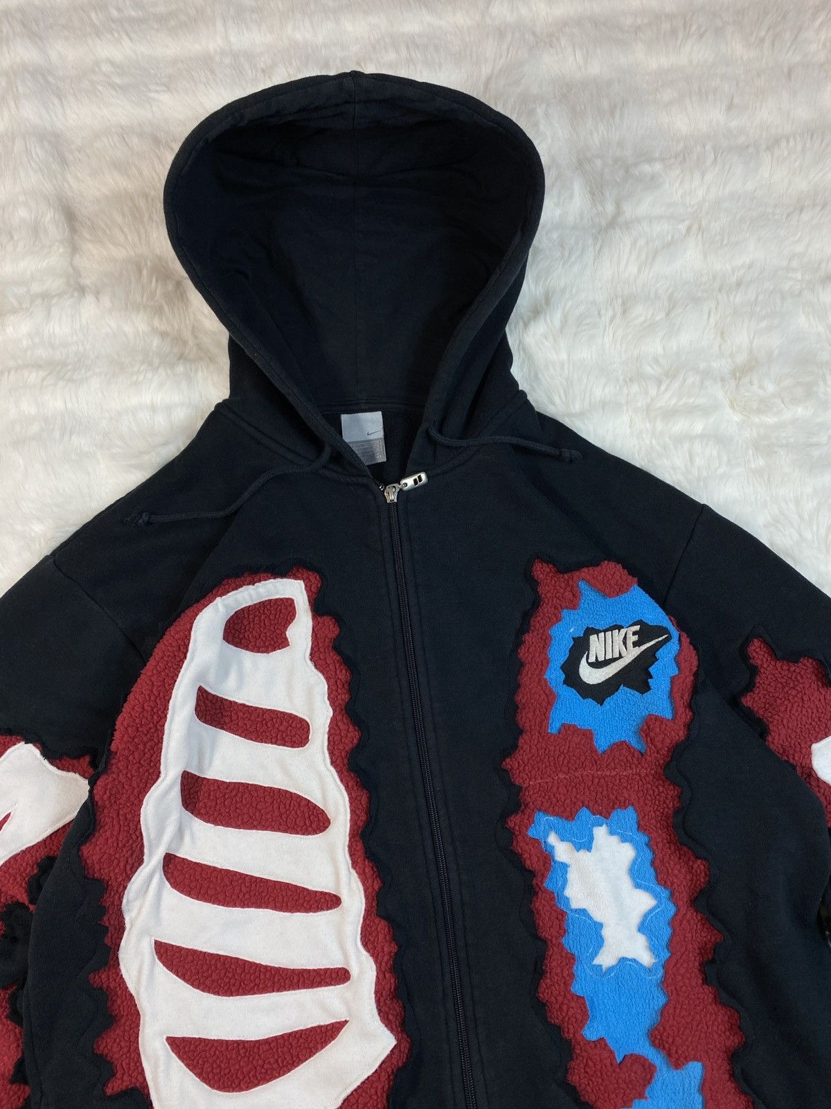 Japanese Brand × Nike × Vintage Nike Custom Skeleton Zip Up Hoodie Skull Bones Vintage Y2K Size US XL / EU 56 / 4 - 5 Thumbnail