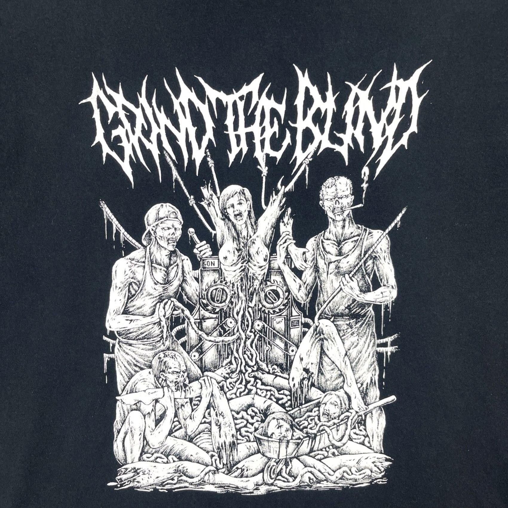 Gildan Grind The Blind 2 Shirt Mens 2XL Black VEHEMENCE PUTRID PILE MEATHOOK Concert Shirt Size US XXL / EU 58 / 5 - 4 Thumbnail