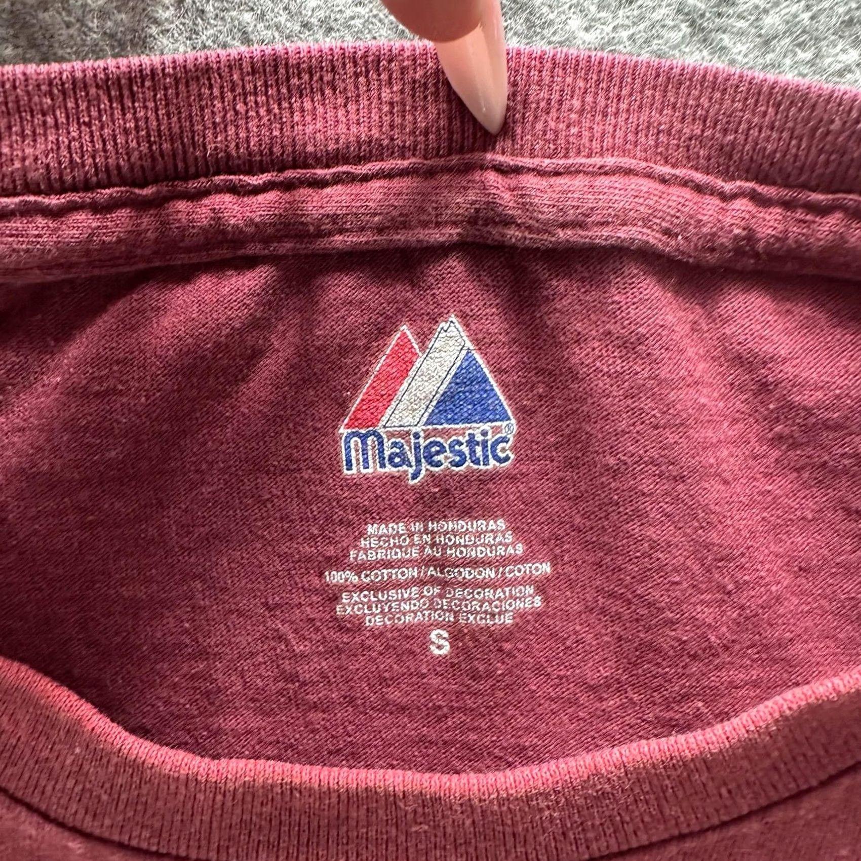 Vintage Majestic Shirt Mens S Red Phillies Graphic Tee Crewneck Tagless Cotton Jersey Size US S / EU 44-46 / 1 - 4 Thumbnail