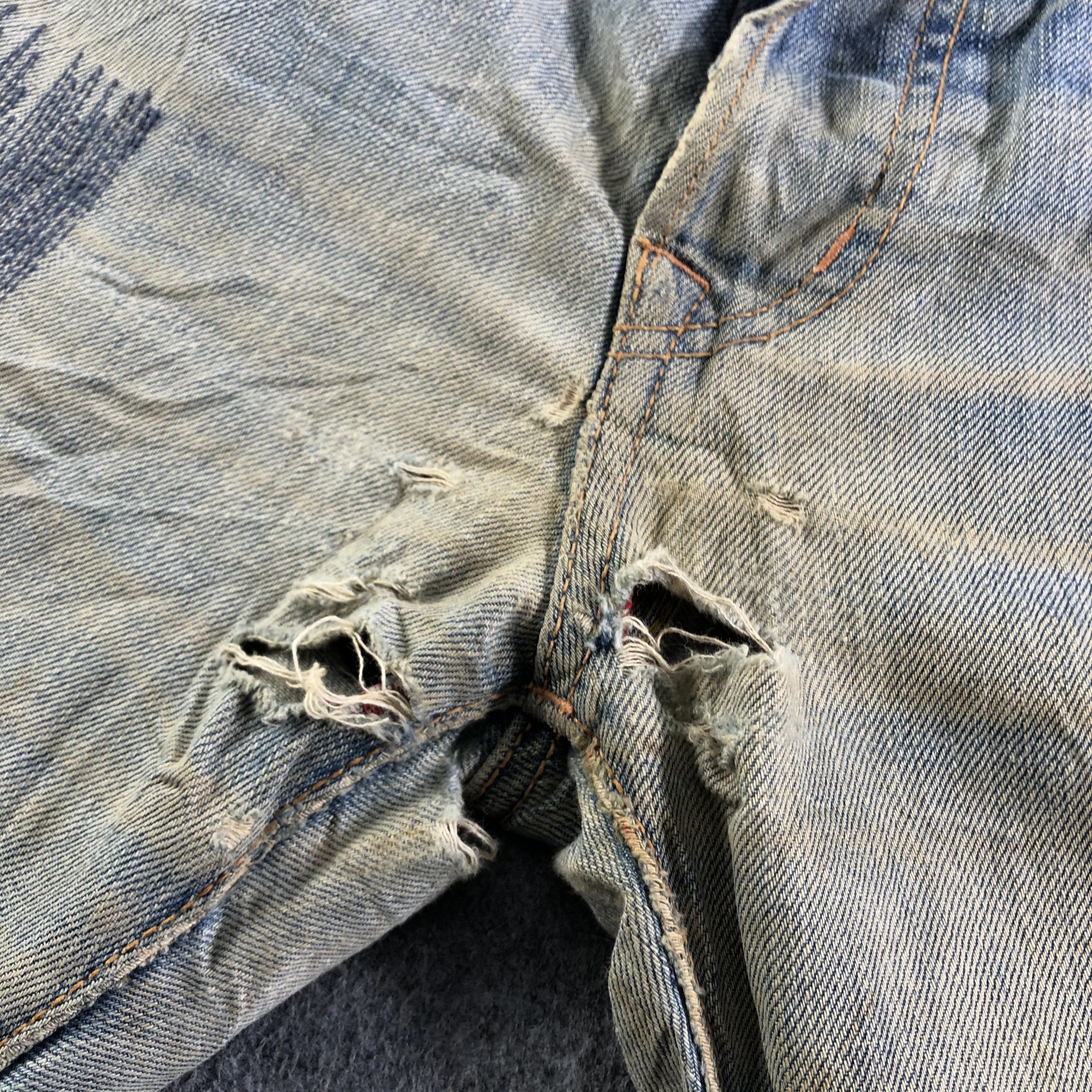 Japanese Brand Vintage Purple & Yellow Redline Jeans-J3846 Size US 32 / EU 48 - 9 Thumbnail