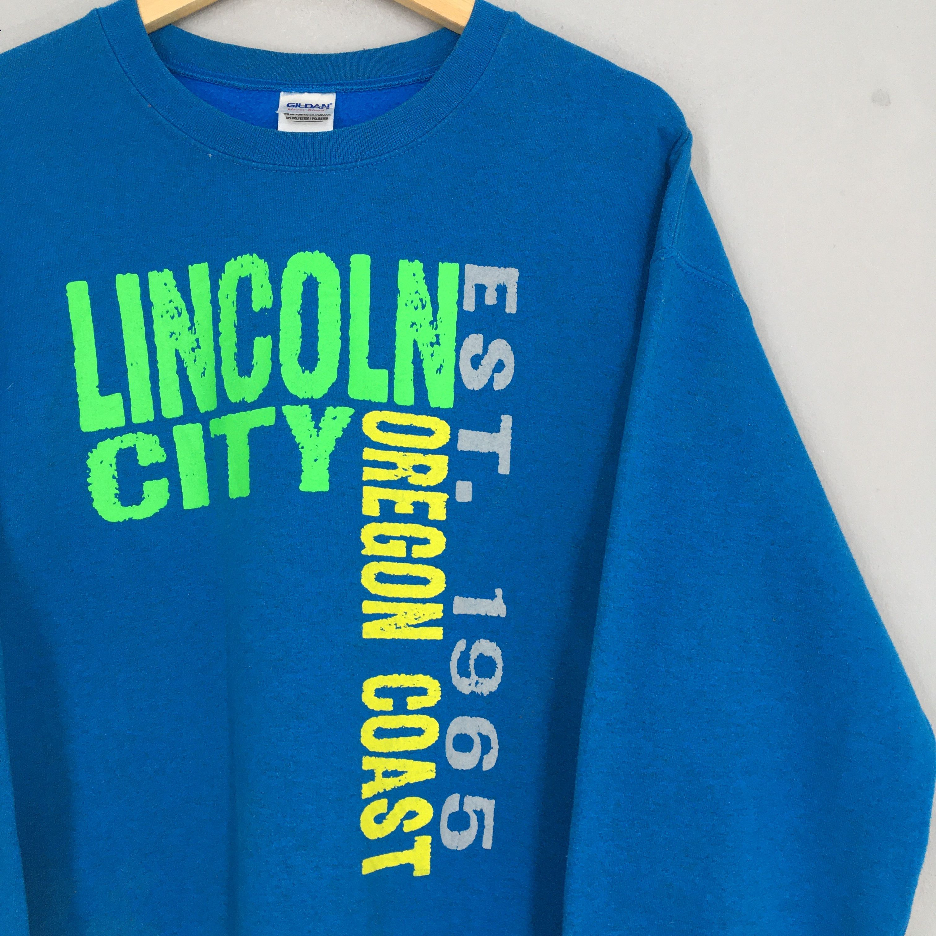 NCAA Vintage Y2K Lincoln City Oregon Coast Usa Sweatshirt Large Size US L / EU 52-54 / 3 - 2 Thumbnail