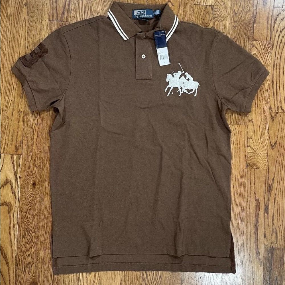 Polo Ralph Lauren Polo Ralph Lauren Polo Shirt Short Sleeve Brown Size M NWT Size US M / EU 48-50 / 2 - 1 Thumbnail