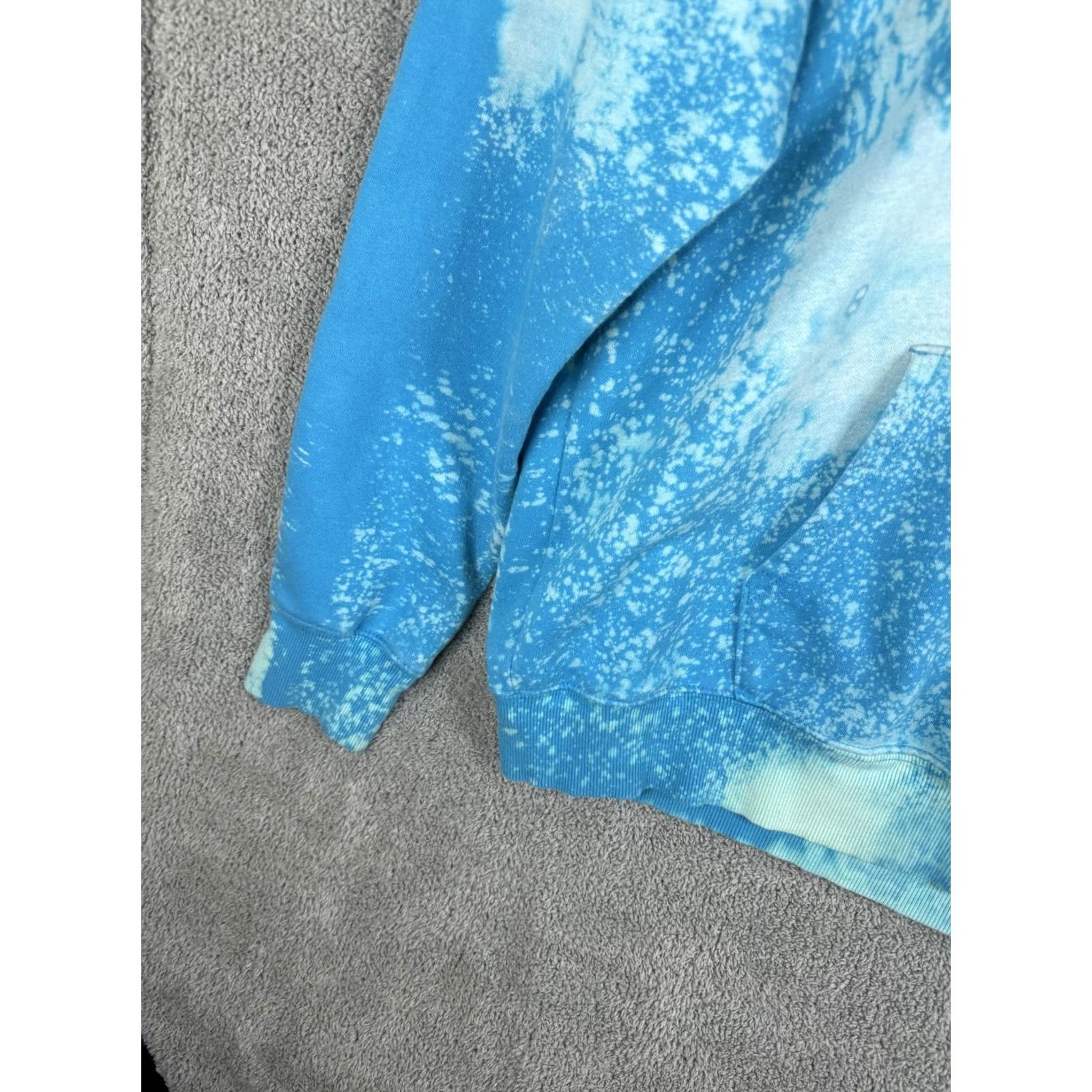 The North Face The North Face Hoodie Mens L Blue Tie Dye Graphic Print Never Stop Exploring Sweatshirt Pullover Hooded Size US L / EU 52-54 / 3 - 2 Thumbnail