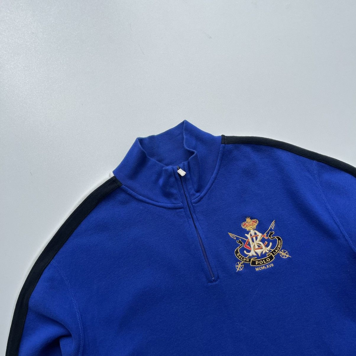 Polo Ralph Lauren × Ralph Lauren × Vintage Polo by Ralph Lauren MCMLXVI Vintage Pocket Half Zip Sweater Size US XL / EU 56 / 4 - 2 Thumbnail