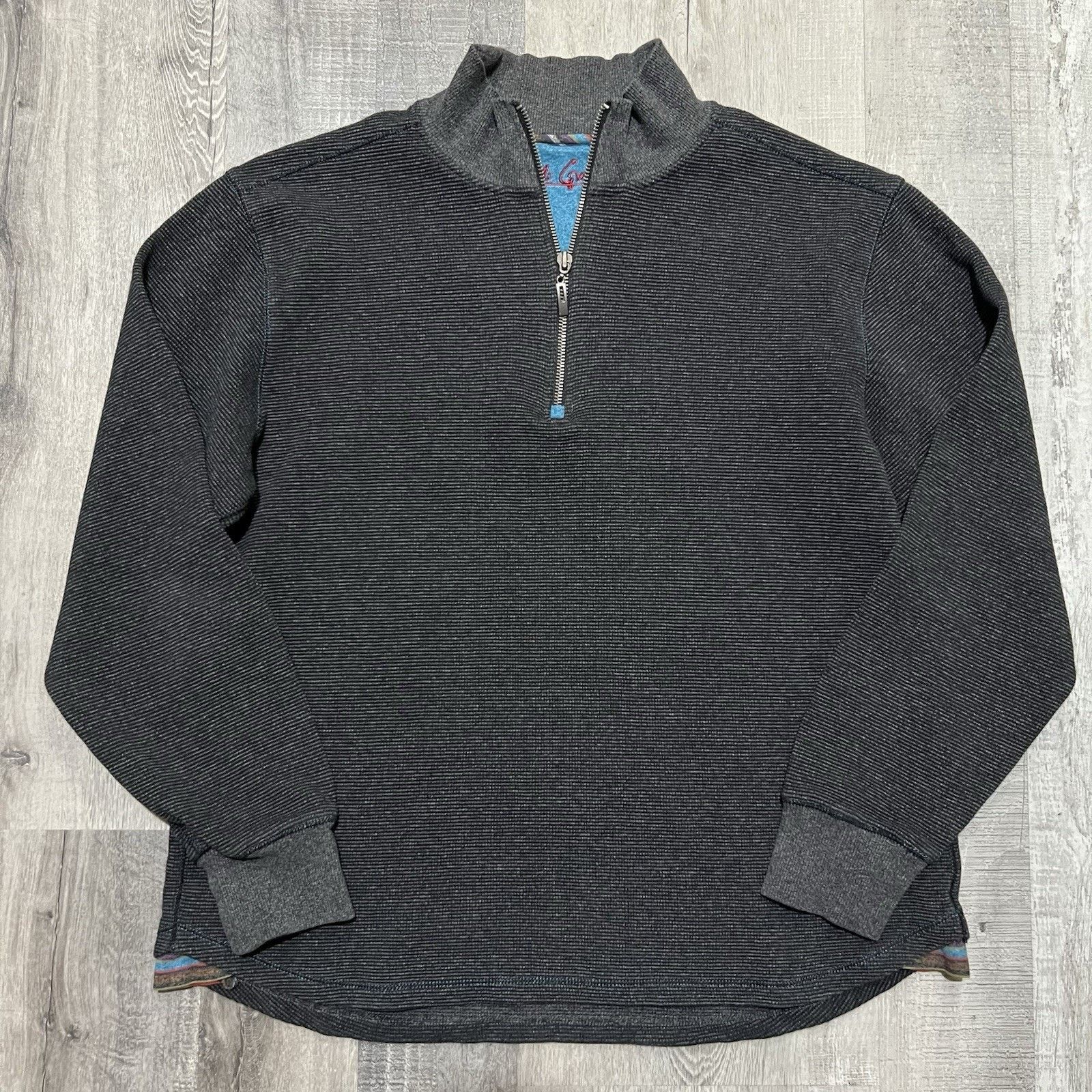 Robert Graham Robert Graham Men's Half Zip Pullover Sweater Cotton Preppy Size US M / EU 48-50 / 2 - 1 Thumbnail
