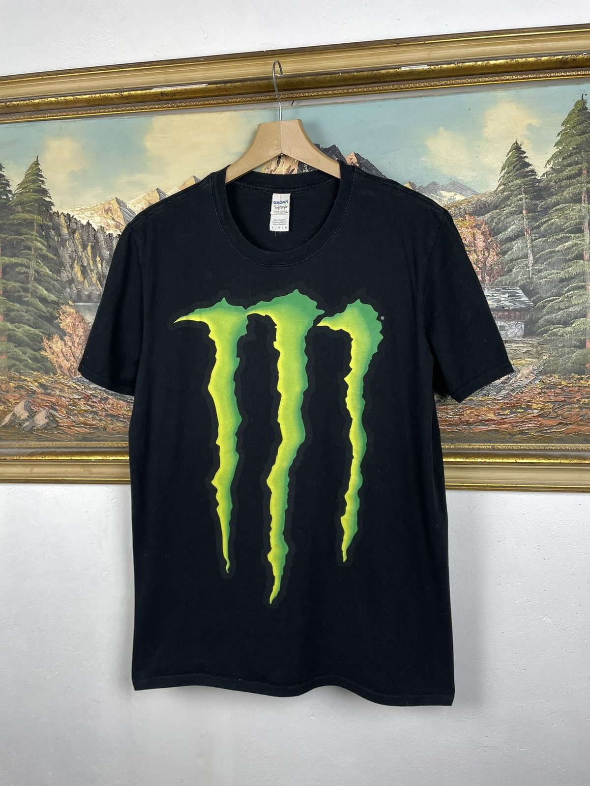Vintage Monster Energy Vintage Y2k Black Tee Avant Garde Cyber Swag Size US L / EU 52-54 / 3 - 3 Thumbnail
