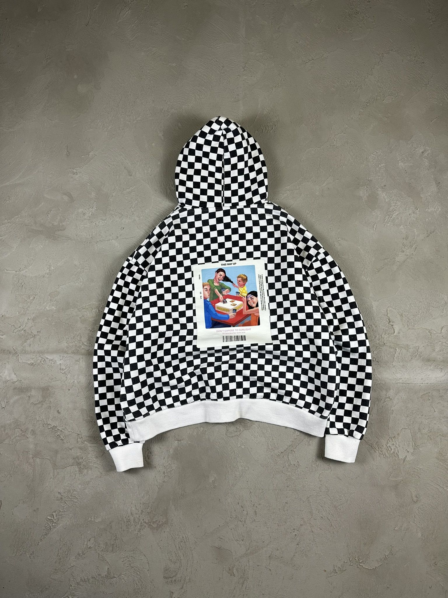 Chequered childish hoodie sale