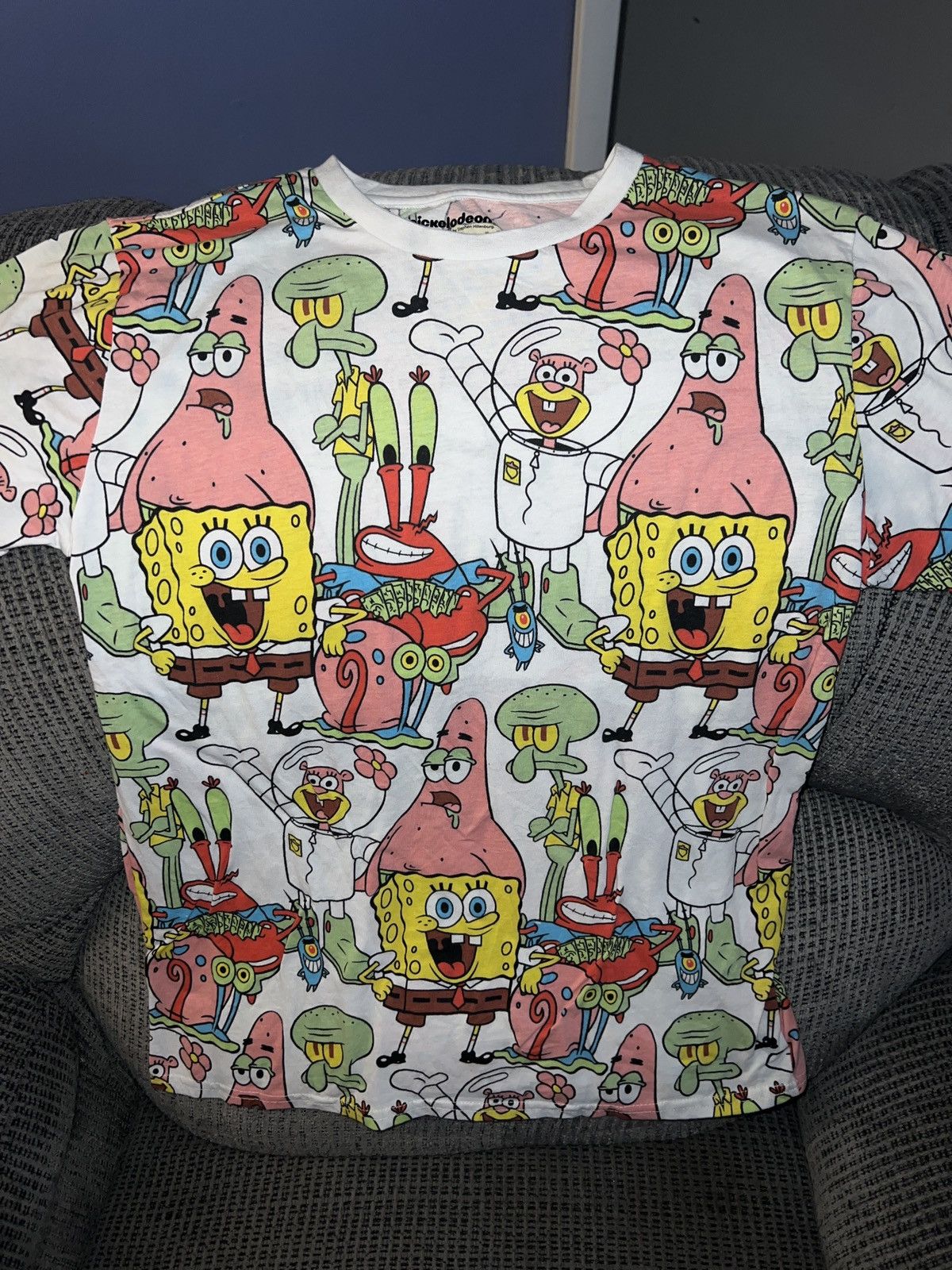 Nickelodeon Nickelodeon SpongeBob SquarePants All-Over Tee Size US M / EU 48-50 / 2 - 2 Thumbnail