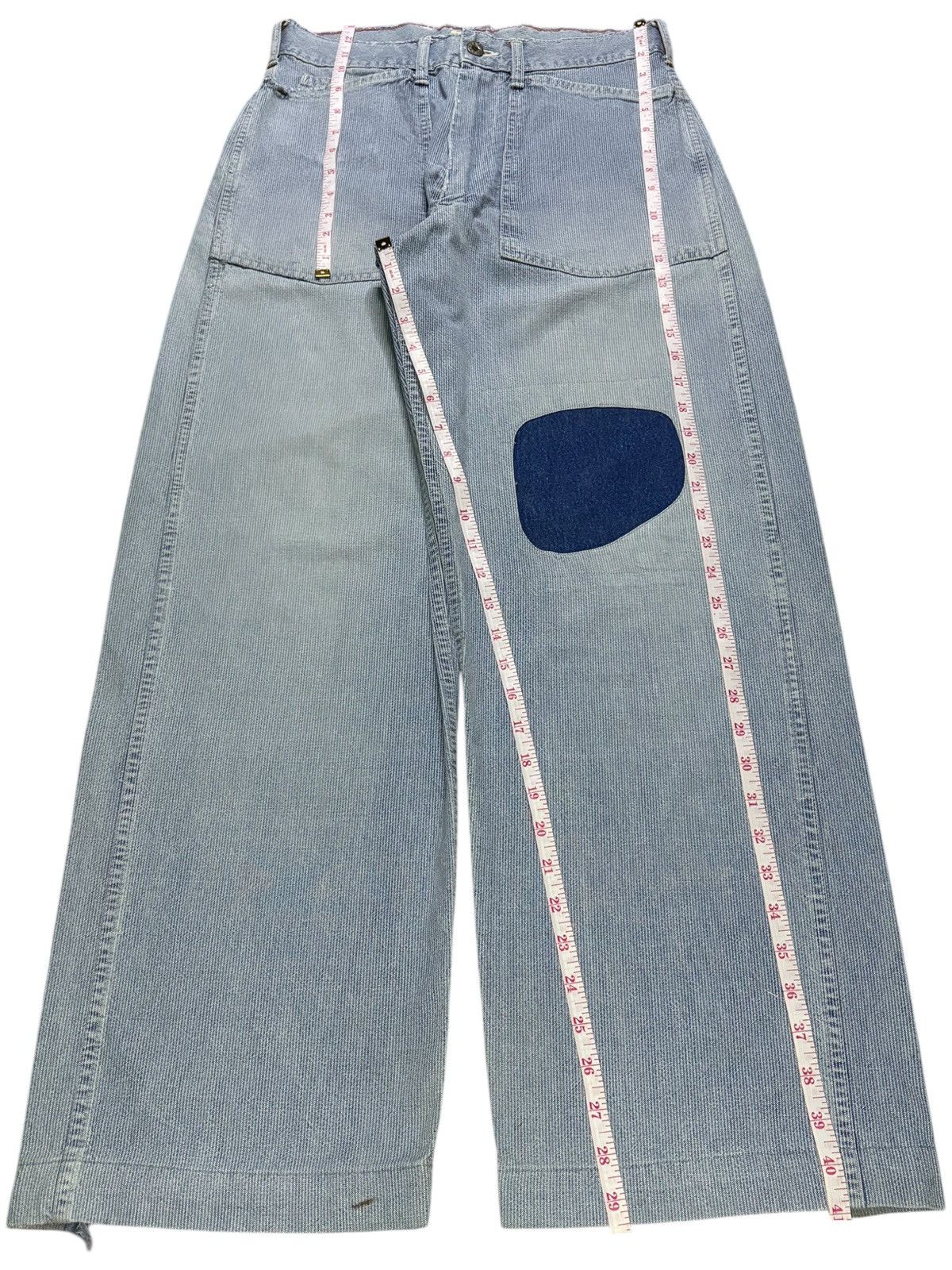 Japanese Brand Vintage Japanese Brand Buckle Back Hickory Baggy Jeans Size US 29 - 13 Thumbnail