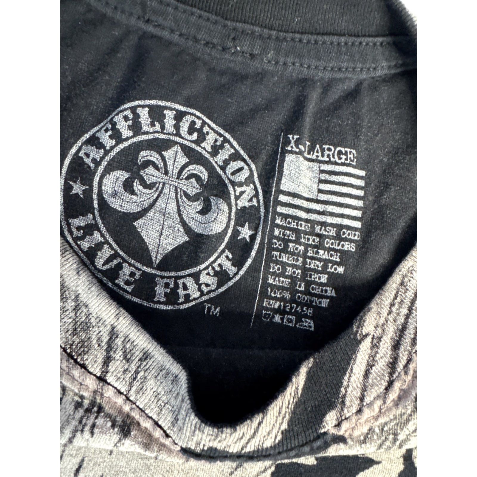 Affliction Affliction T-Shirt Grim Reaper Made In USA All Over Print XL Men Multicolor Y2K Size US XL / EU 56 / 4 - 5 Thumbnail