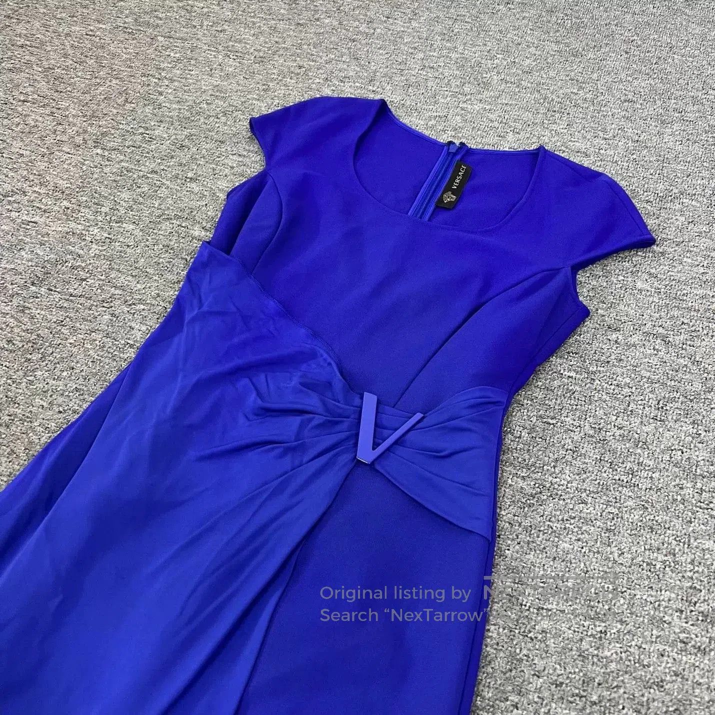 Versace Versace Blue Silk Dress Size 38. Size S / US 4 / IT 40 - 5 Thumbnail