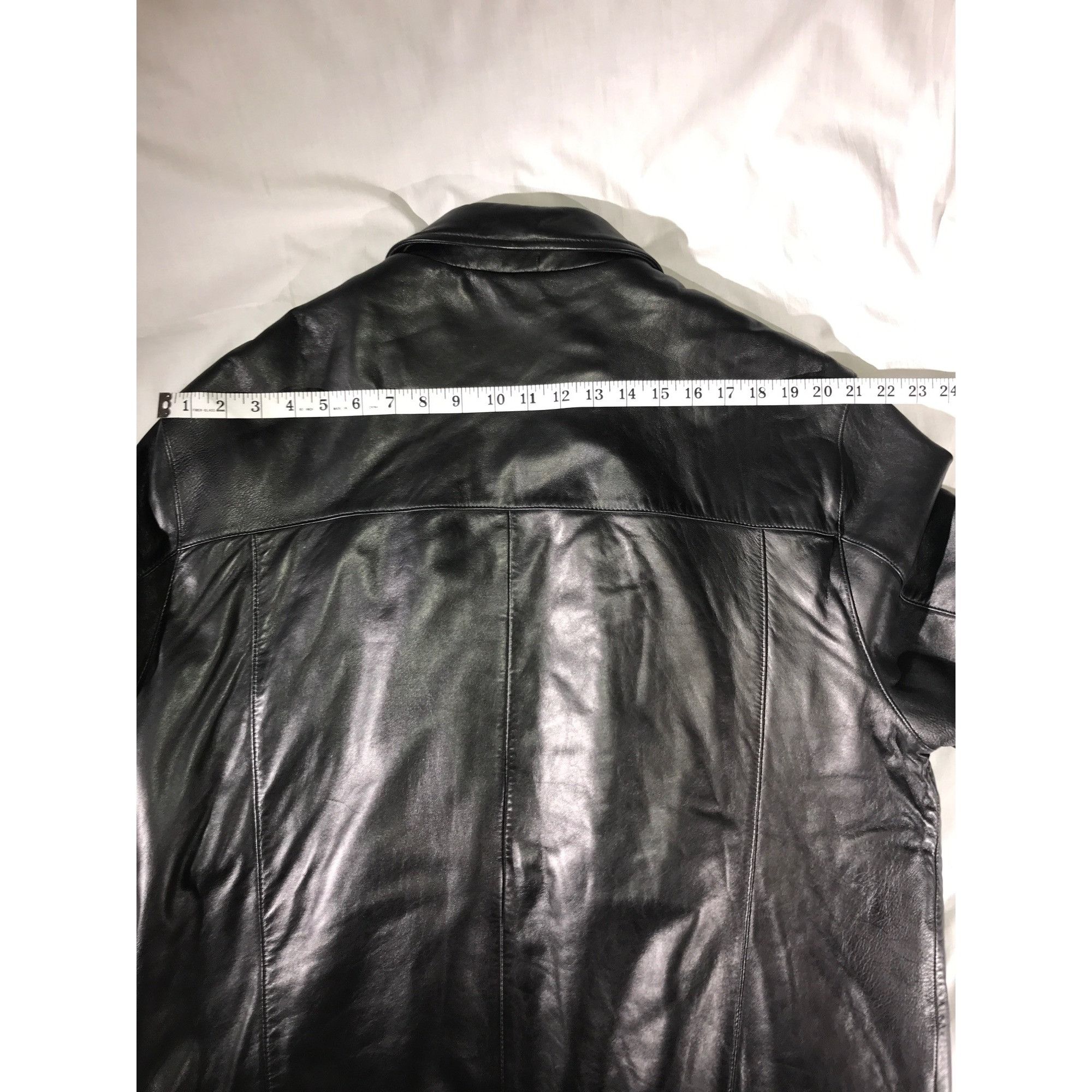Jhane Barnes Jhane Barnes Men's Soft Black Leather Full Zip Jacket Coat Size US S / EU 44-46 / 1 - 9 Thumbnail