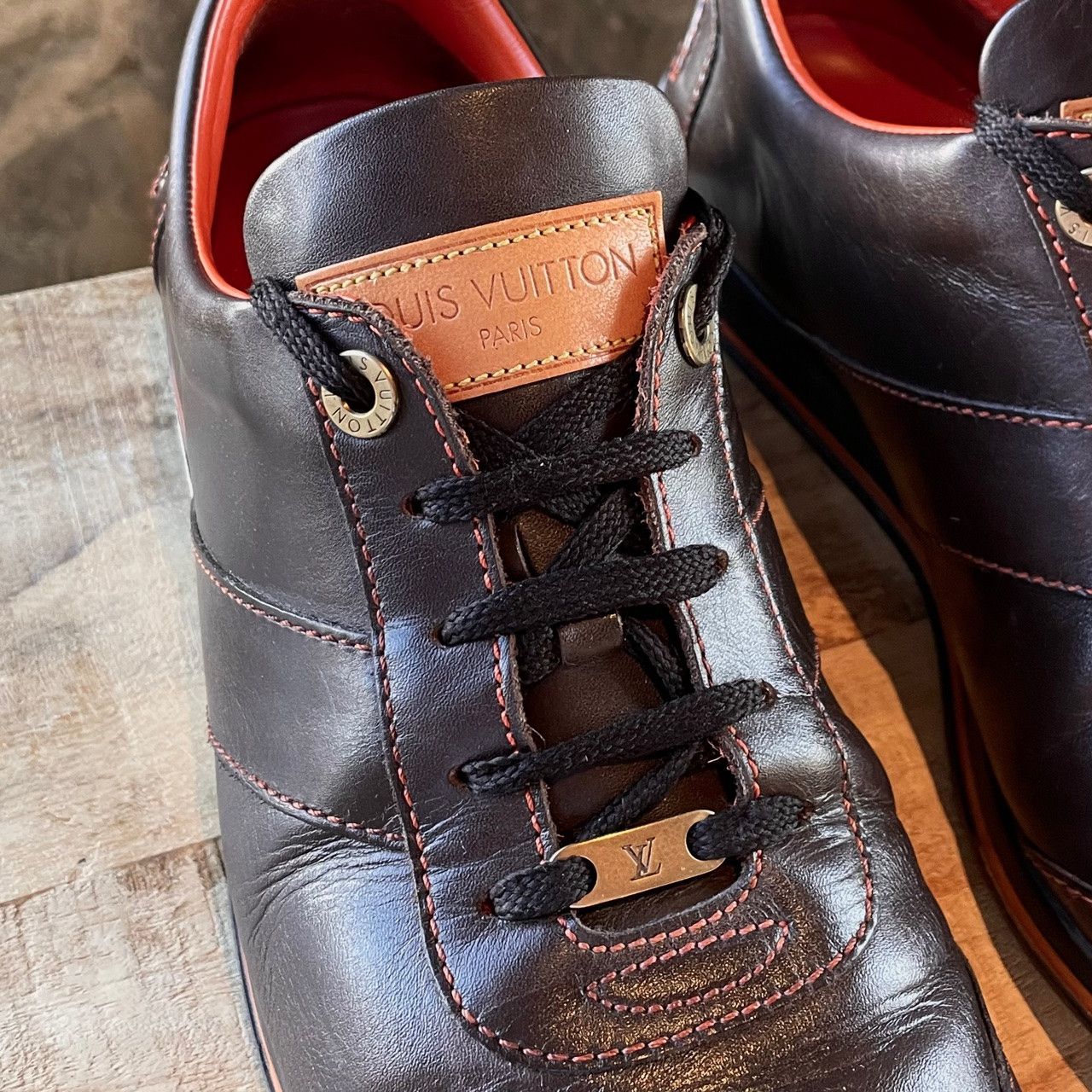 Louis Vuitton Louis Vuitton Chocolate Brown Leather Low-top Sneakers Size US 8 / EU 41 - 4 Thumbnail