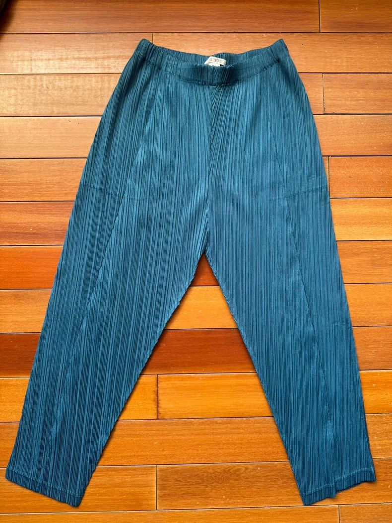 Issey Miyake issey miyake size:4 Peacock blue pleated pants Size 42" / US 20 - 1 Thumbnail