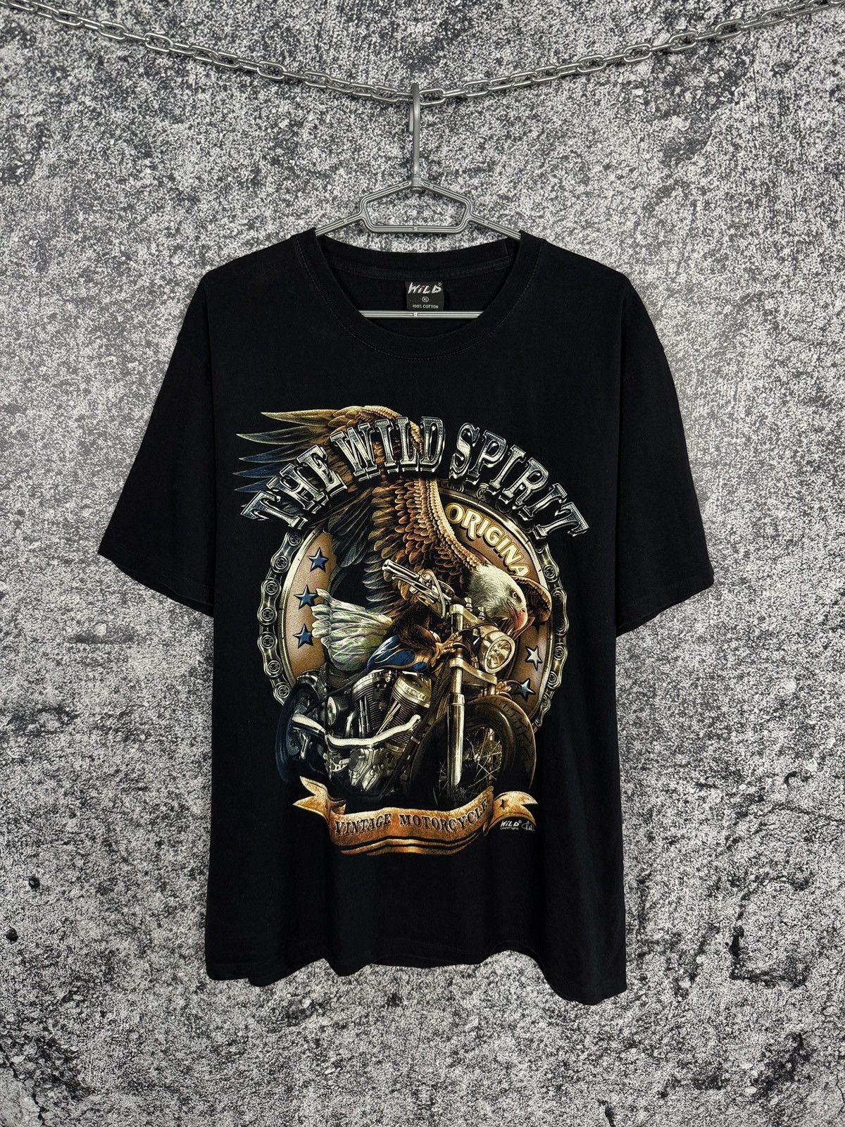 Vintage Men’s The Wild Spirit Vintage Motorcycle Eagle Logo Size XL Size US XL / EU 56 / 4 - 2 Thumbnail