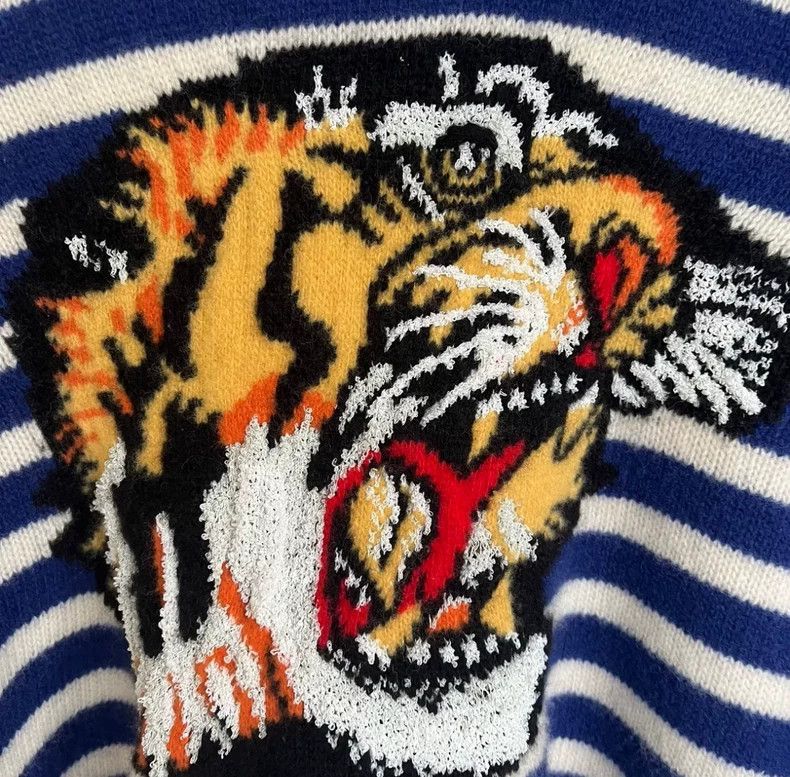 Gucci Gucci Tiger-headed striped knitwear 2503-Nextarrow Size US S / EU 44-46 / 1 - 6 Thumbnail