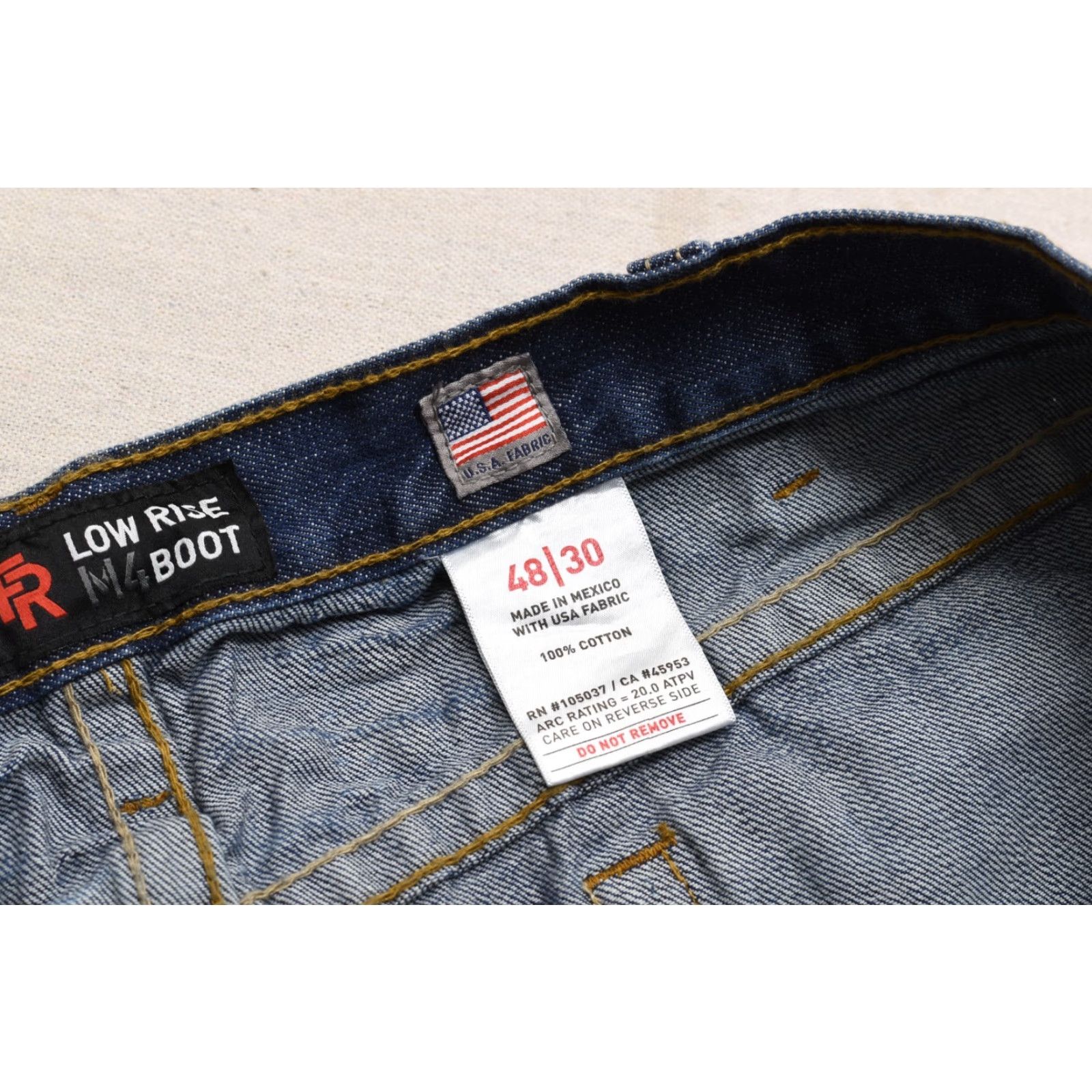 Ariat Ariat FR M4 Low Rise Boot Cut Flame Resistant Jeans Men's 48x30 Blue Denim NWT Size US 32 / EU 48 - 5 Thumbnail