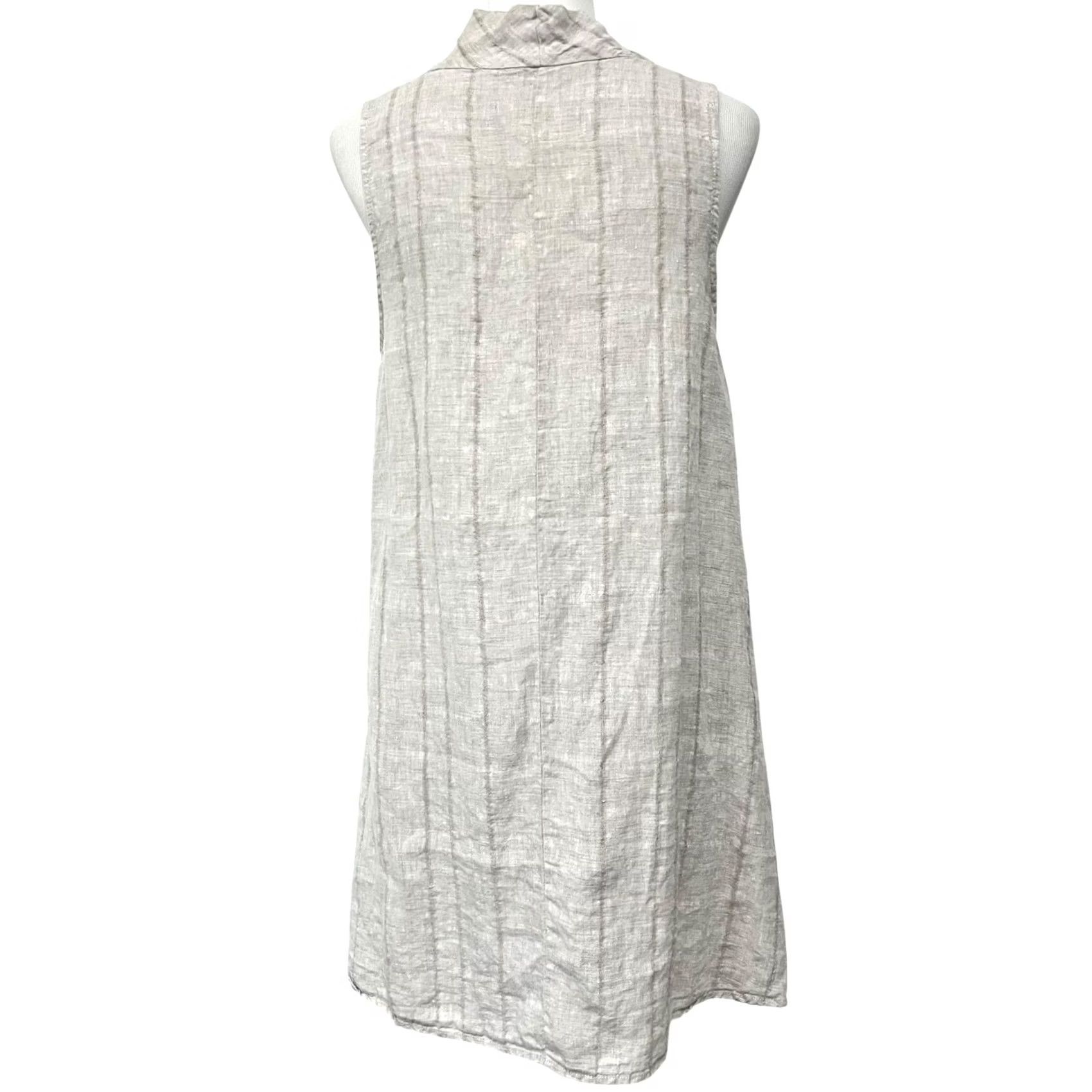 Vintage Chalet Et Ceci Tunic Top Womens Linen Cowl Neck Hi Low Size S Beige Blouse Sleeveless Artsy Lagenlook Womens Size S / US 4 / IT 40 - 4 Thumbnail