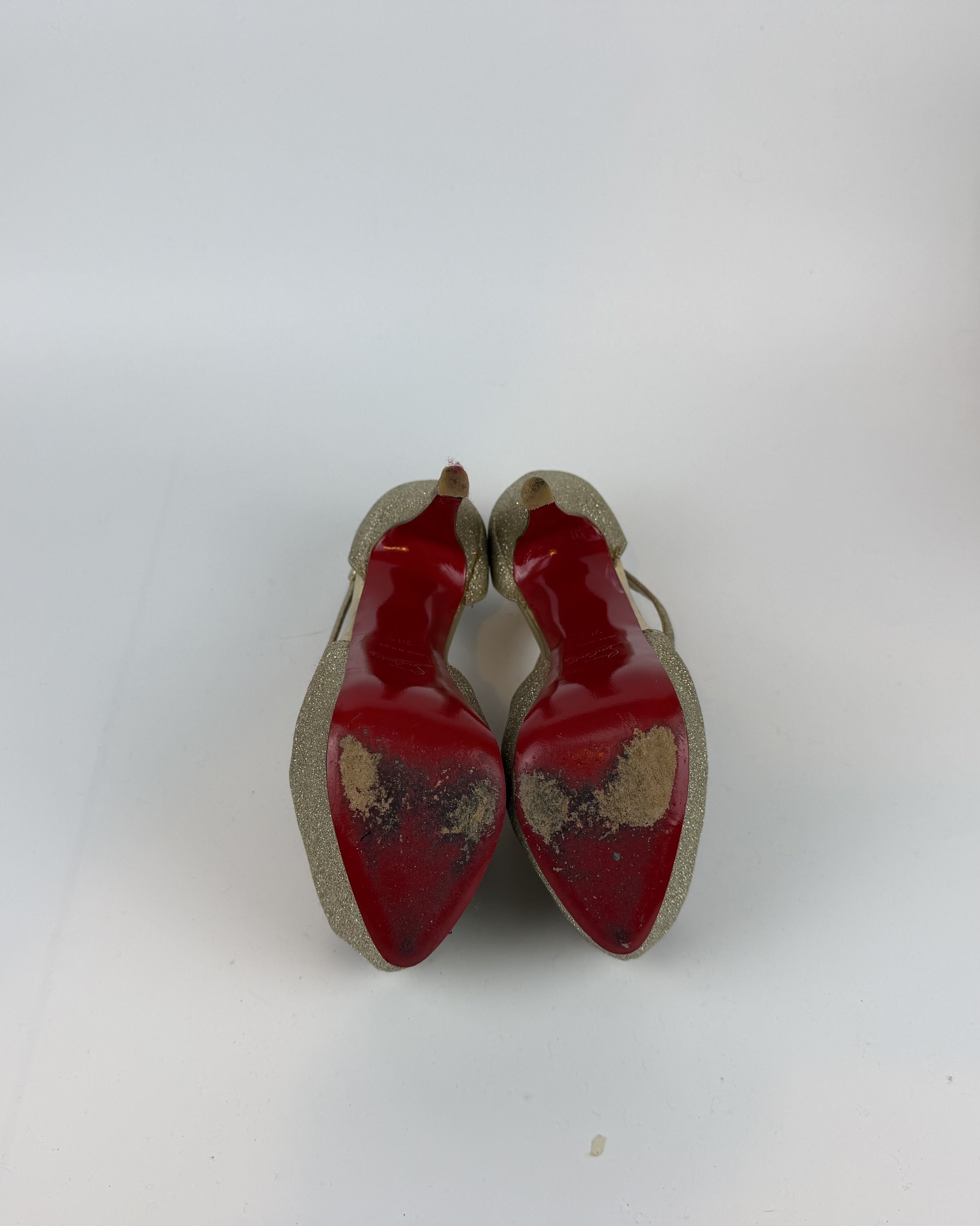 Christian Louboutin CHRISTIAN LOUBOUTIN EXAGONA GLITTER PLATFORM PUMPS Size US 6.5 / IT 36.5 - 10 Thumbnail