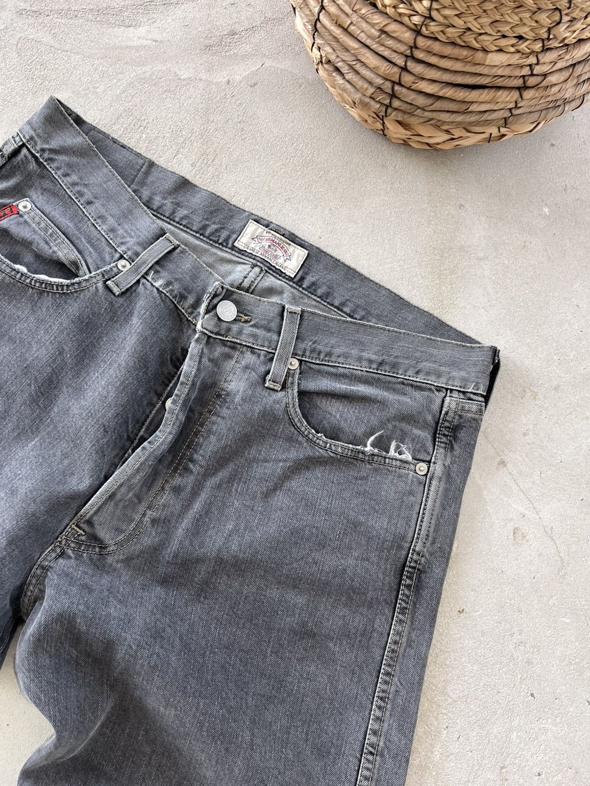 Armani Vintage Armani Jeans Distressed Y2K Italian Denim luxury sk8 Size US 34 / EU 50 - 4 Thumbnail