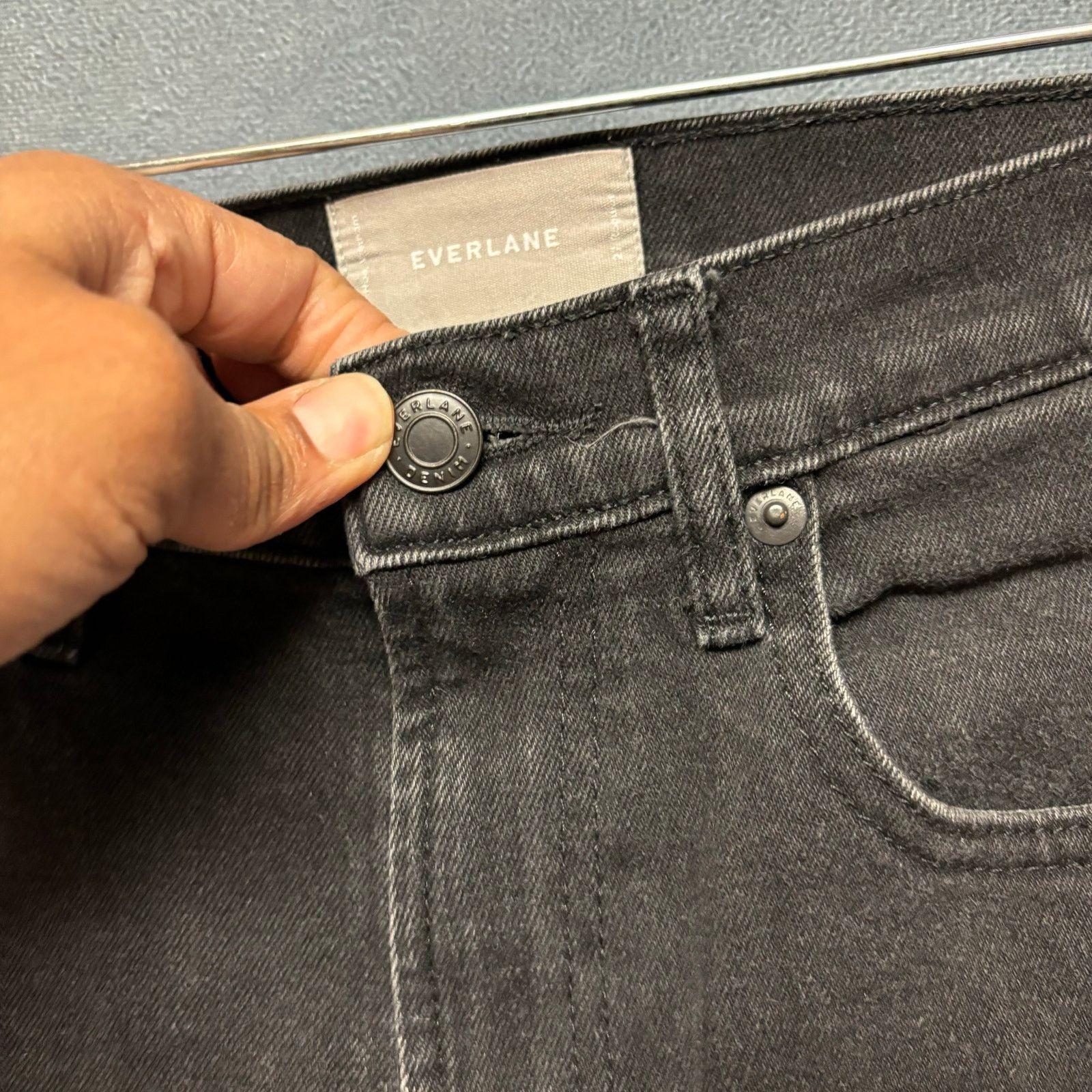 Everlane Everlane High Waist Straight Leg Jeans Black Womens 27 Reg Size 27" / US 4 / IT 40 - 6 Thumbnail