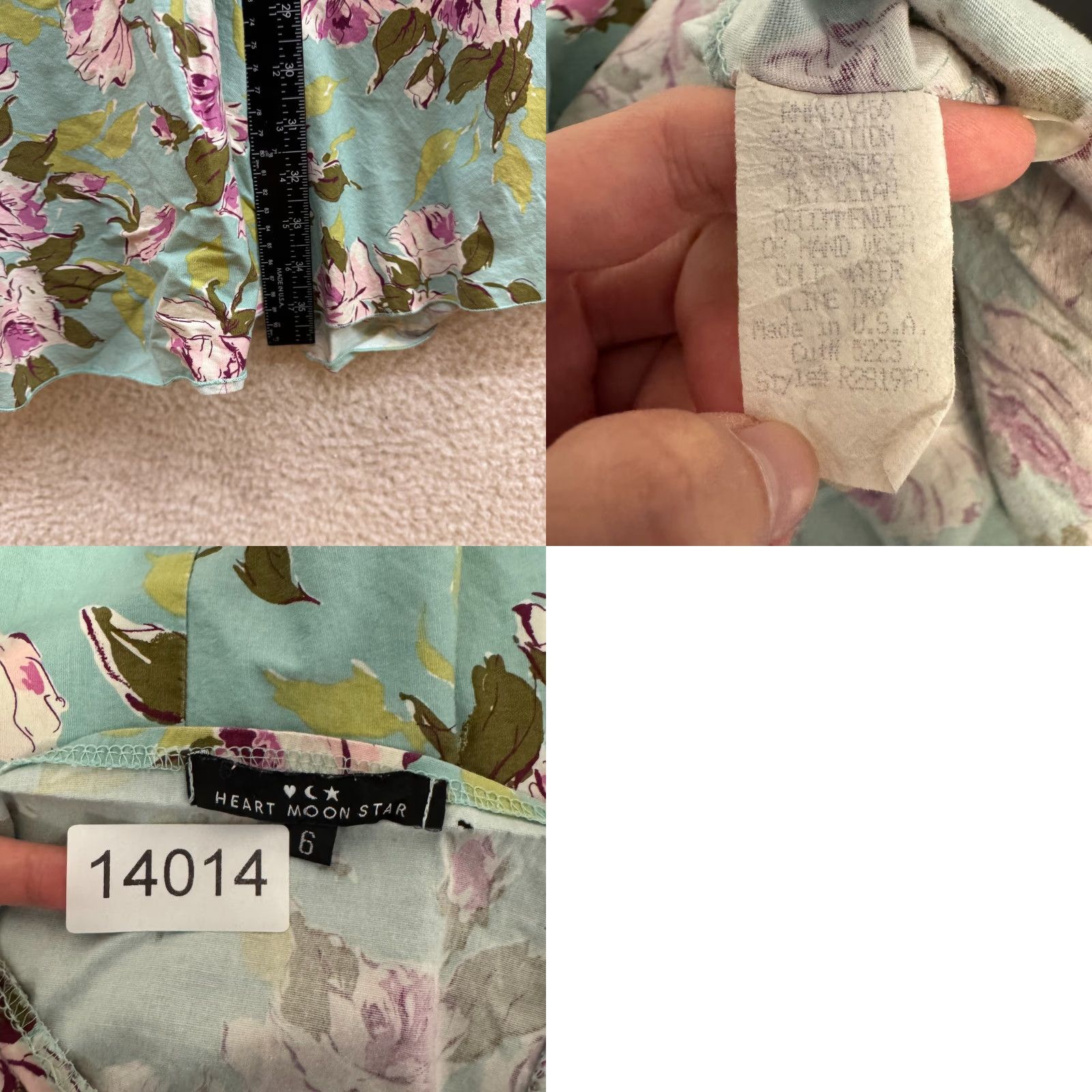 Vintage Y2K Vintage Halter Midi Dress Blue Floral A-Line 8 Medium Coquette Fairy Rampage Womens Dress Size M / US 6-8 / IT 42-44 - 9 Thumbnail