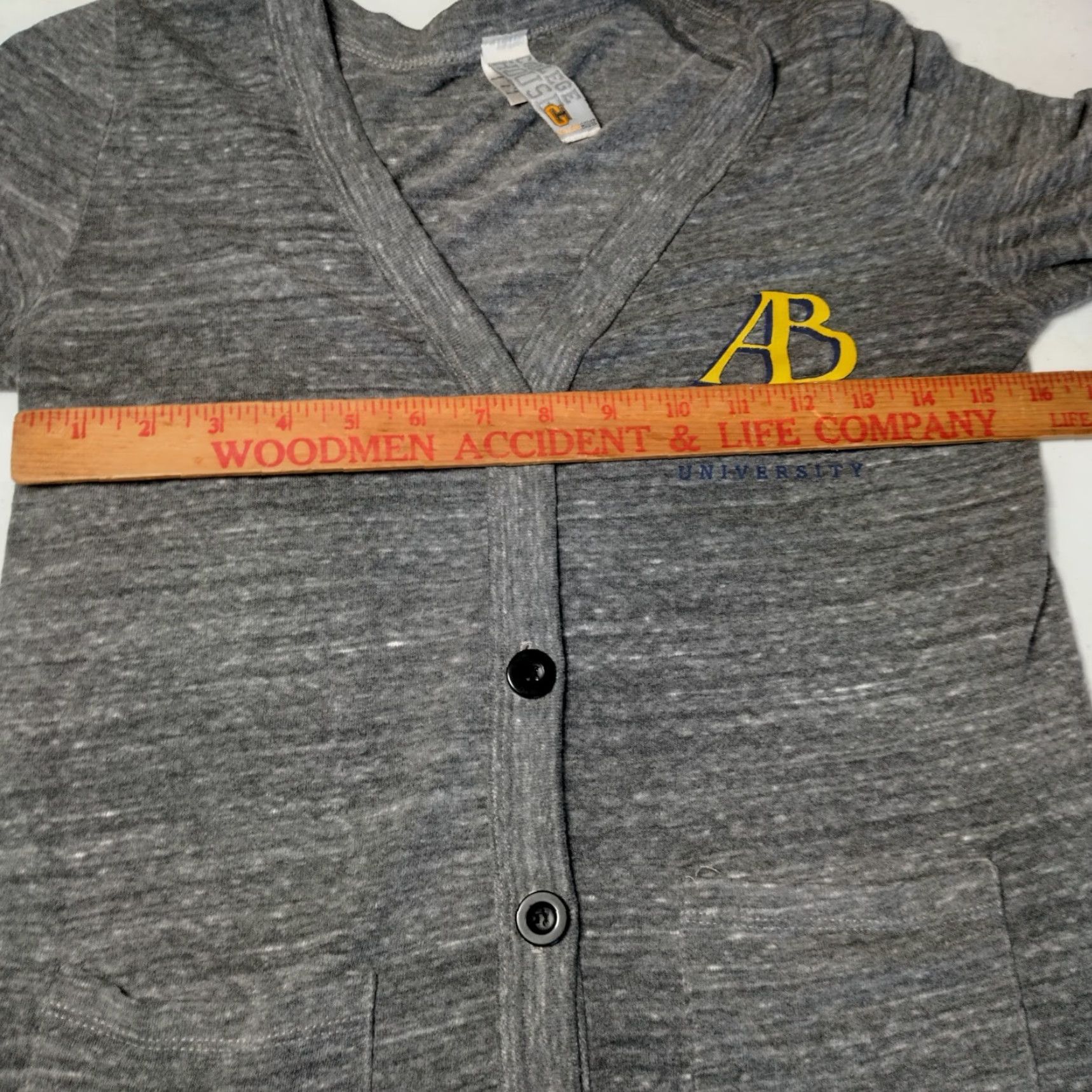 Vintage VINTAGE College House Cardigan Shirt Women M Gray Jersey Knit Academia Alderson Broaddus University Slim College School 90s Mens Womens? Size M / US 6-8 / IT 42-44 - 4 Thumbnail