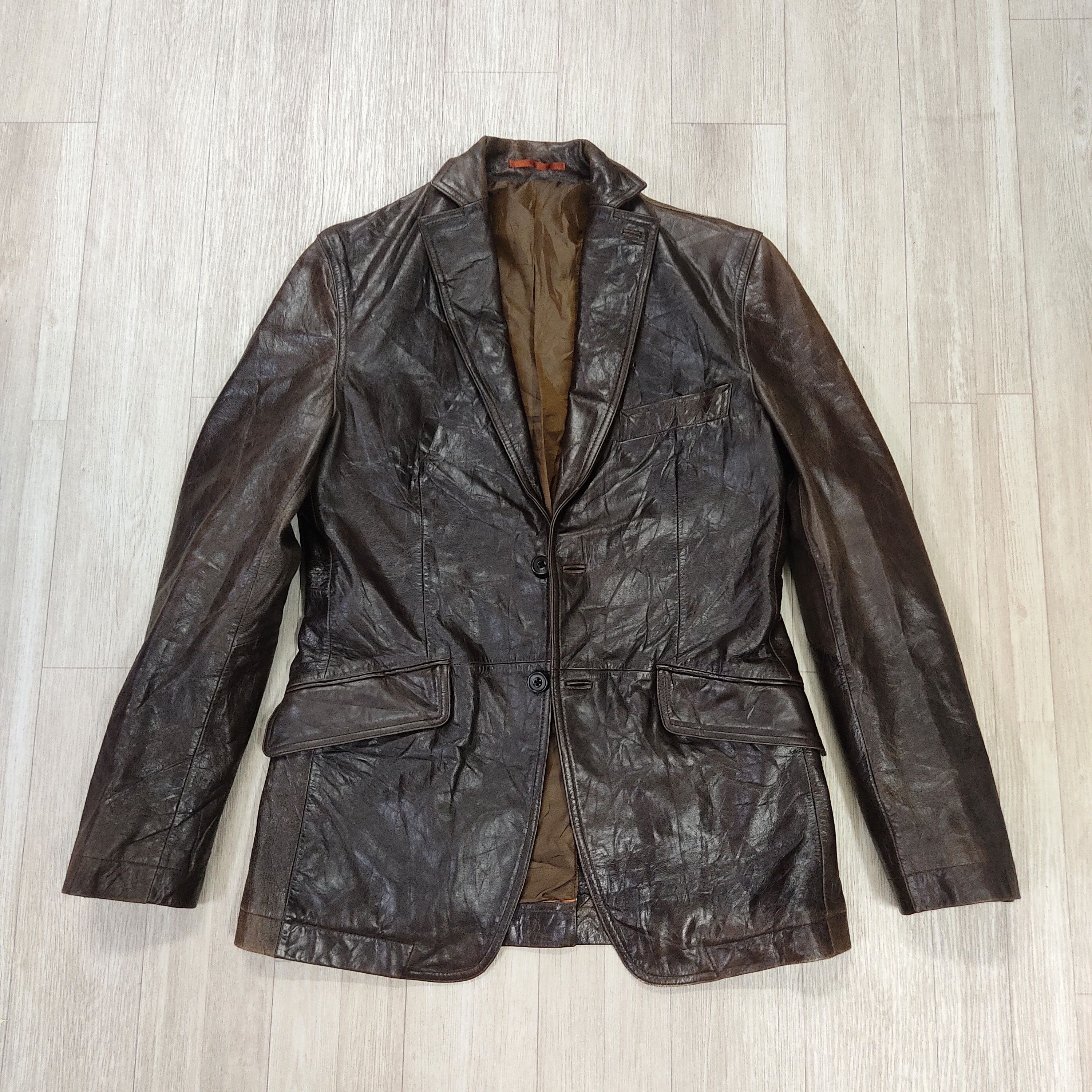 Restricted RESTRICT by ABX Cowhide Classic 2 Buttons Blazer Jacket Size US S / EU 44-46 / 1 - 3 Thumbnail