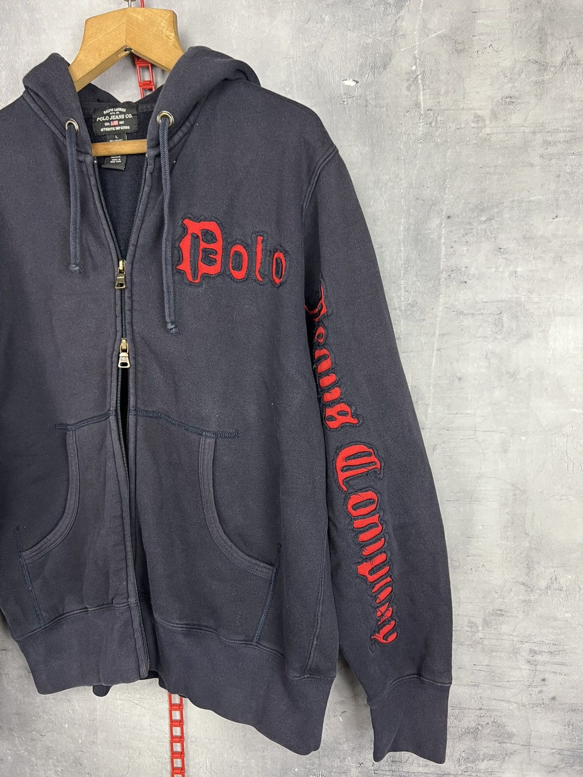 Ralph Lauren Vintage Ralph Lauren Polo Jeans Co Full Zip Hoodie Size L Size L / US 10 / IT 46 - 6 Thumbnail