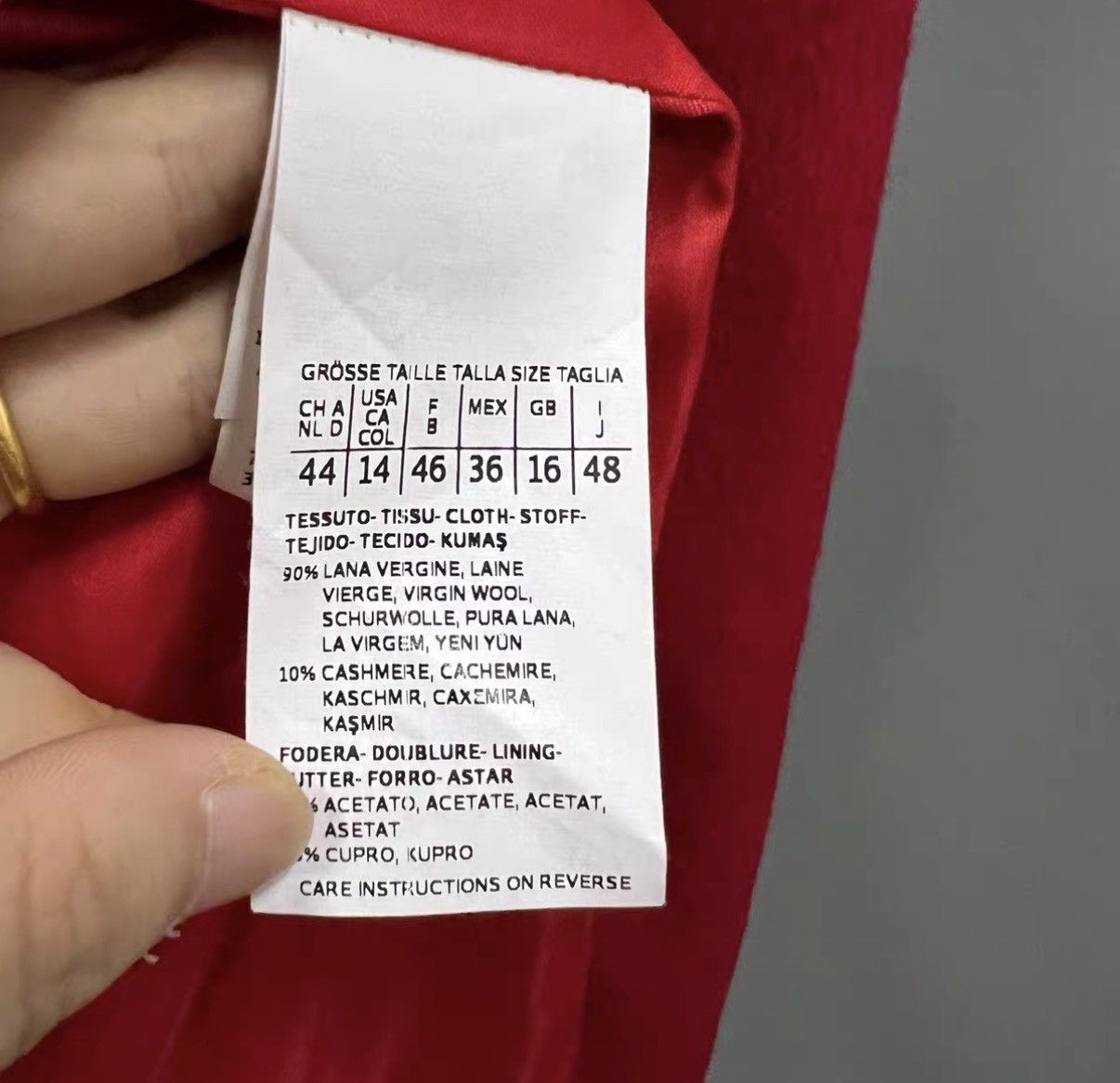 Max Mara MaxMara Red Stand Collar Wool Coat J41 Size XL / US 12-14 / IT 48-50 - 3 Thumbnail