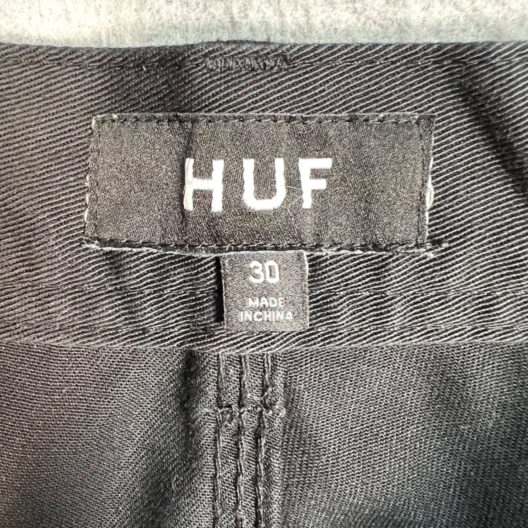 Huf Huf Mens Size 30 Black 3D Fit Chino Pants Cotton Blend Size US 30 / EU 46 - 3 Thumbnail