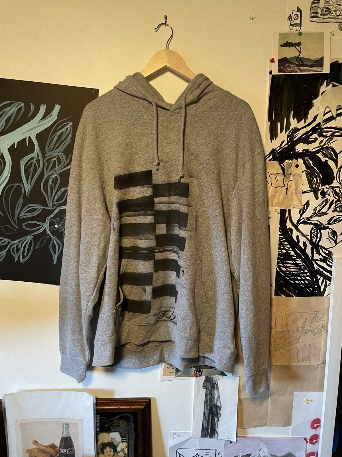 Vintage Grey “Try” Hoodie Size US XL / EU 56 / 4 - 1 Thumbnail