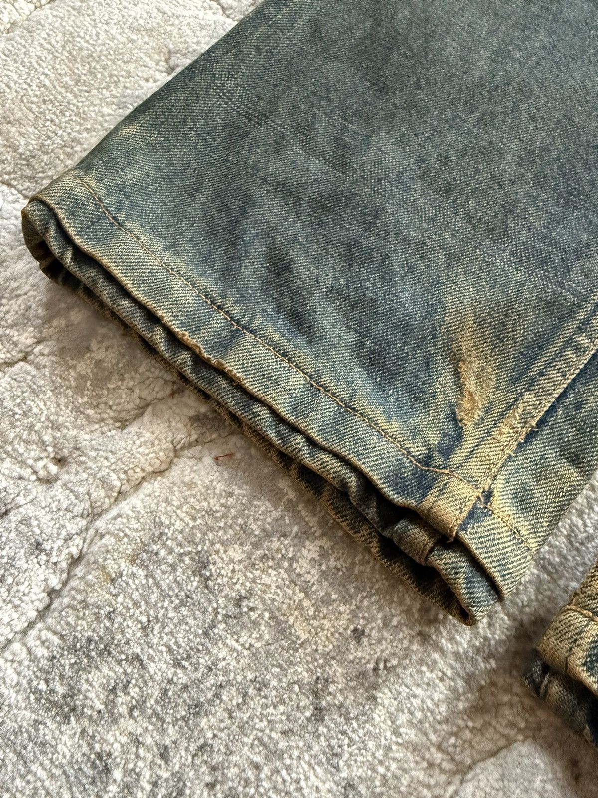 A.P.C. A.P.C Reu De Fleurus Earthy Mud Wash Selvedge Straight Jeans Size US 29 - 12 Thumbnail