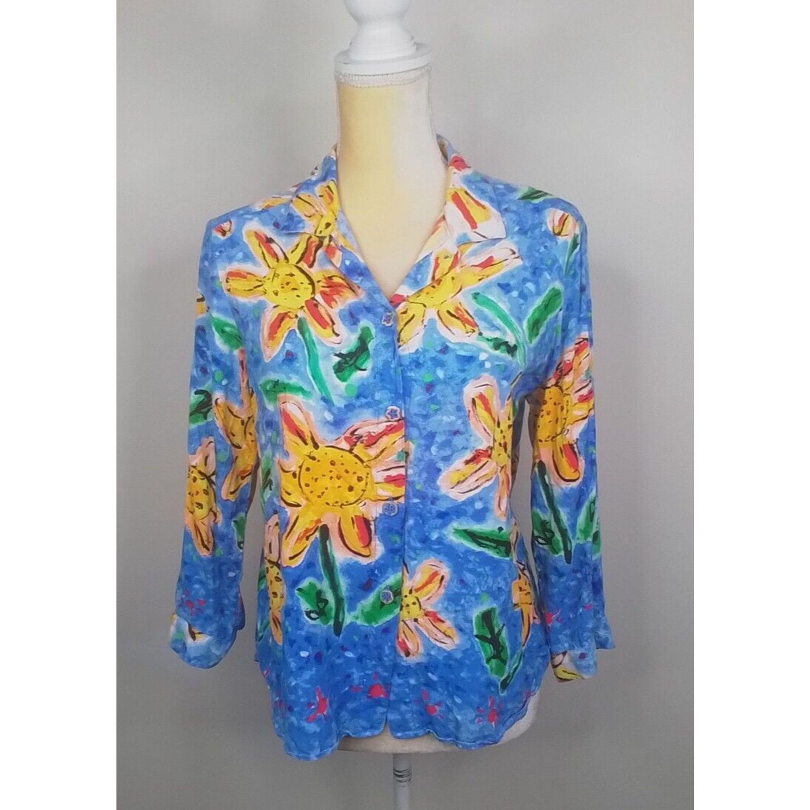 Jams World Jam's World Kiyoshi Top Women's Medium Sunflower Blouse Size M / US 6-8 / IT 42-44 - 2 Thumbnail