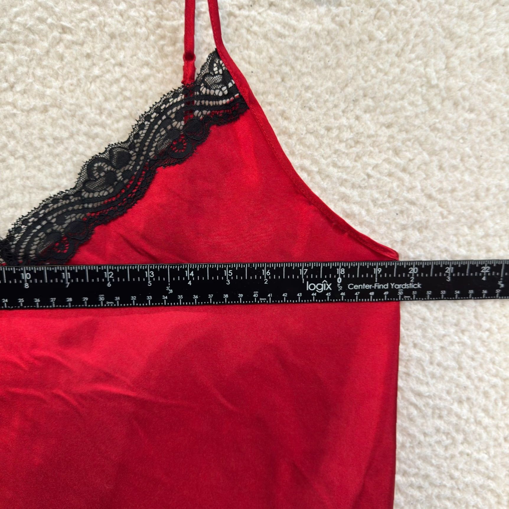 Vintage VINTAGE Y2K Secret Treasures Camisole Tank Top XL Red Satin Lace Size XL / US 12-14 / IT 48-50 - 5 Thumbnail