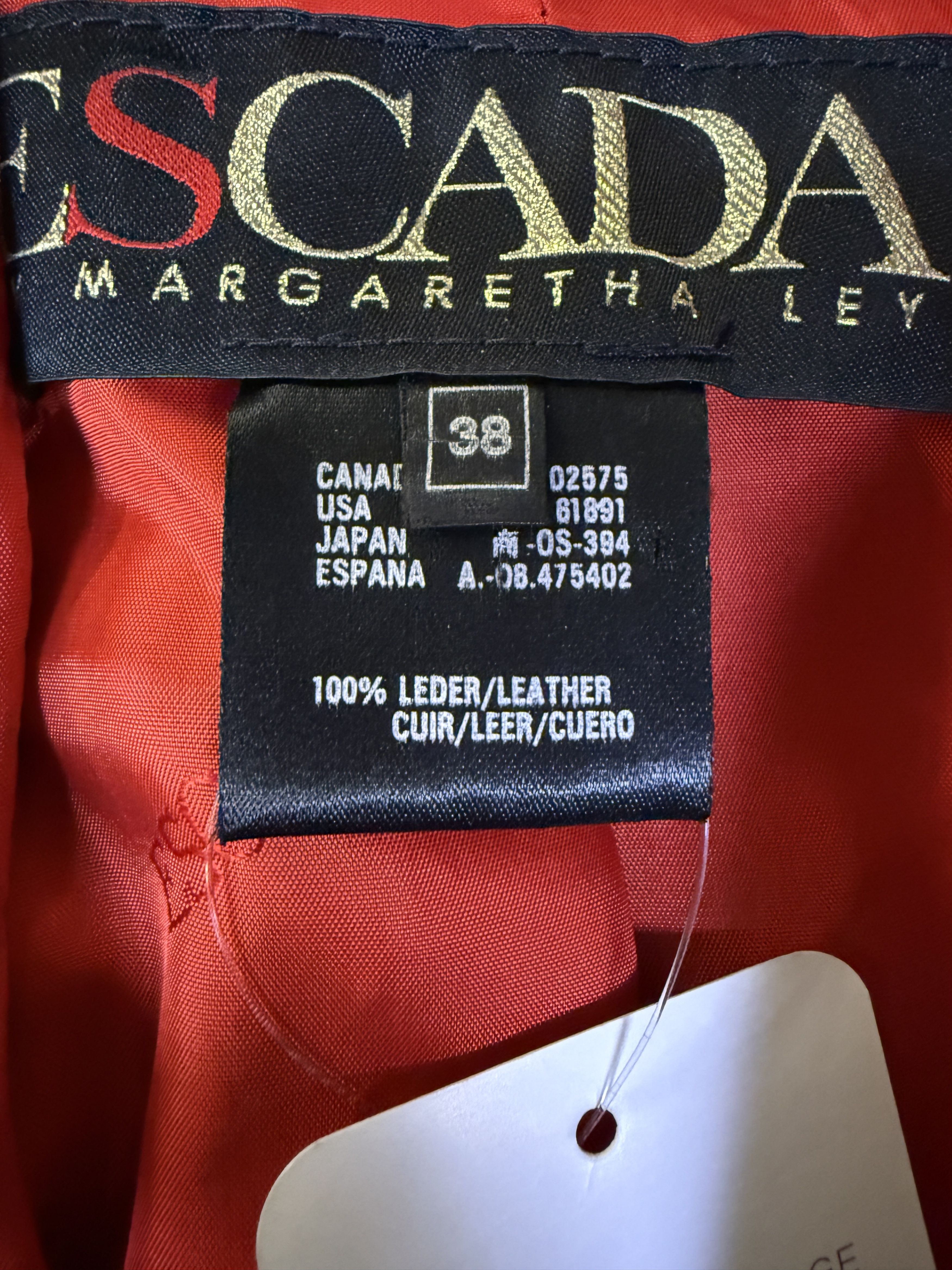 Escada Escada by Margaretha Ley Leather Jacket Size XS / US 0-2 / IT 36-38 - 8 Thumbnail