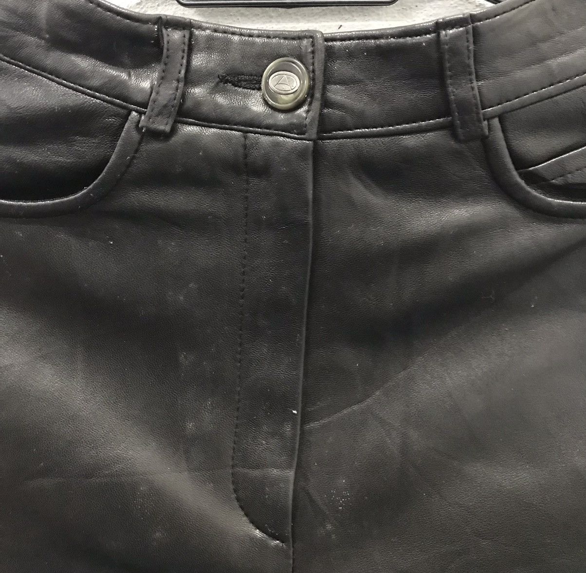 Leather × Vintage Vintage Aso Blu Confort Paris Leather/Agneau Pants Size US 26 / EU 42 - 4 Thumbnail
