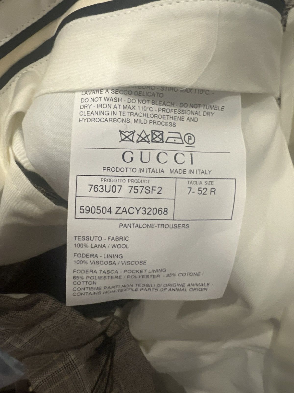 Gucci Checkered Straight Gucci Pants Size US 42 / EU 58 - 11 Thumbnail