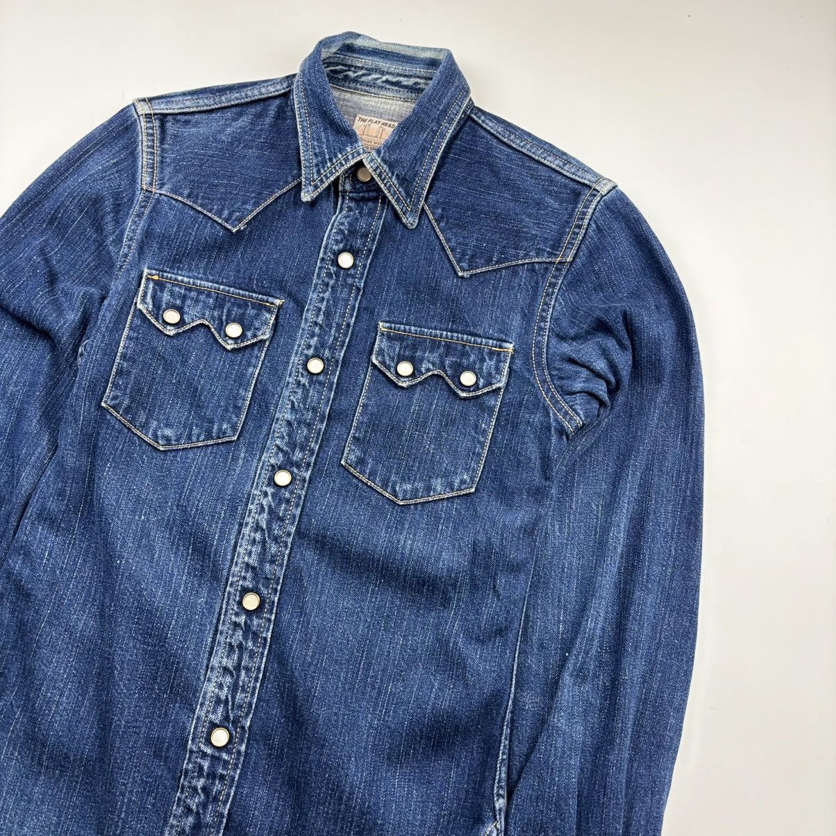 The Flat Head The Flat Head Sawtooth Western Denim Shirt Size US XS / EU 42 / 0 - 3 Thumbnail