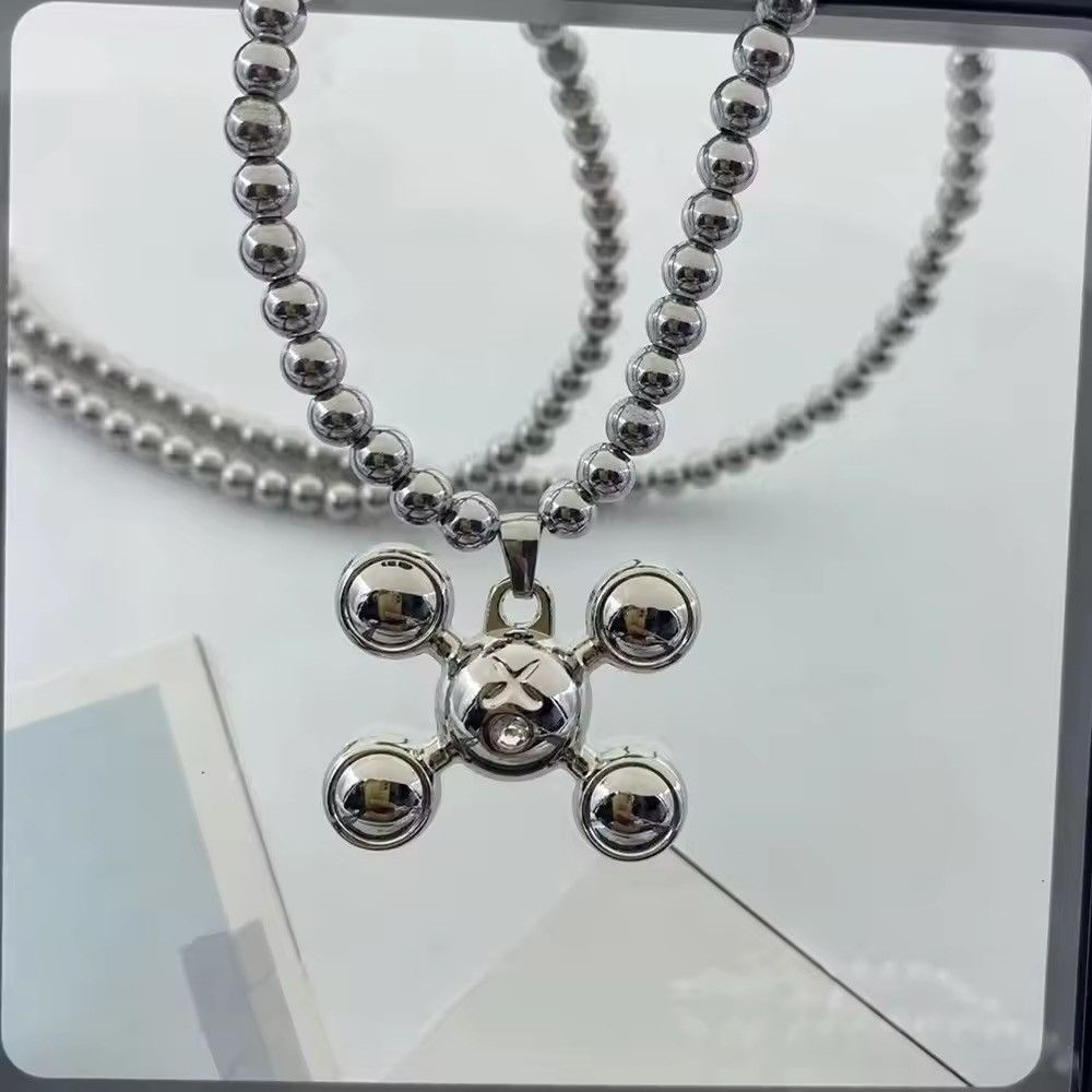 Jewelry Harajuku Quadangle Ball Pendant Necklace Y2K Size ONE SIZE - 6 Thumbnail