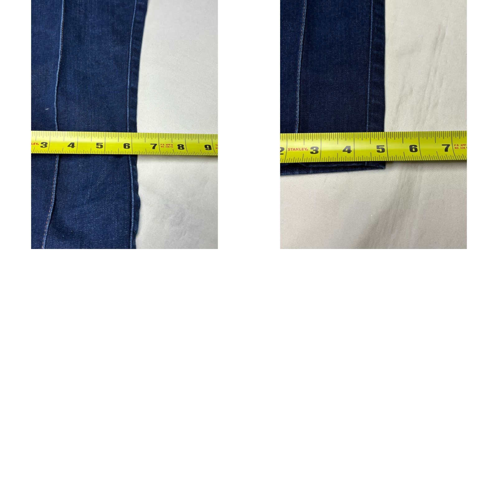 7 For All Mankind 7 For All Mankind Jeans b(air) Denim Front Seam Straight Leg Indigo Blue 29x27 Womens Jeans Size 29" - 9 Thumbnail