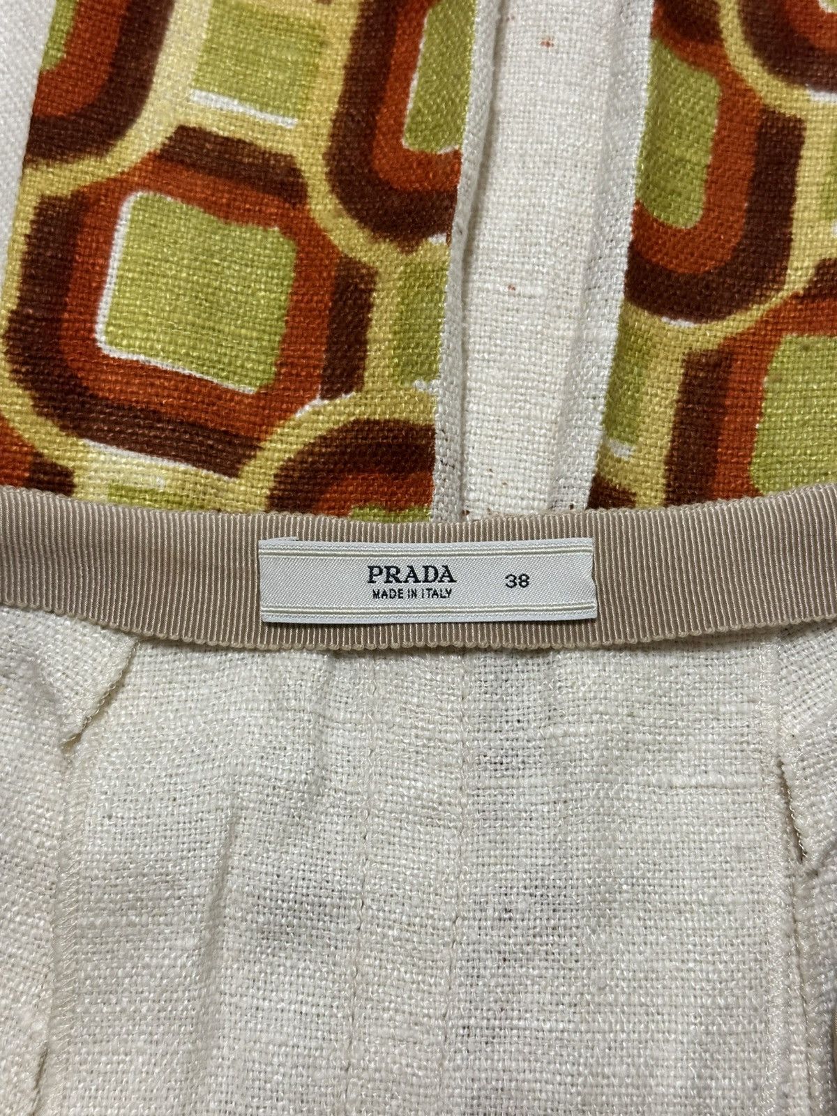 Prada PRADA Spring Summer 2005 Geometric Print Pleated Midi Skirt Size 27" / US 4 / IT 40 - 6 Thumbnail