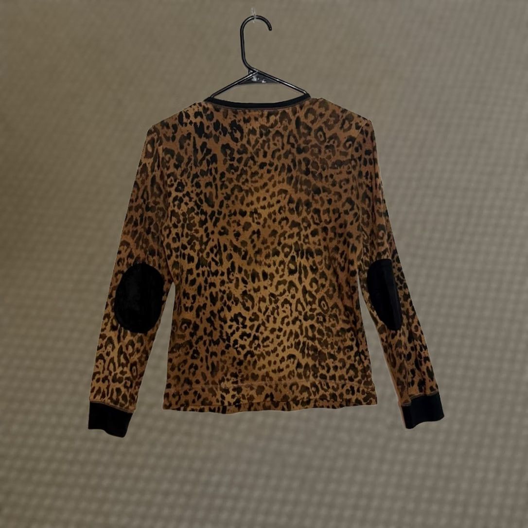 Ralph Lauren Ralph Lauren Jeans Co Leopard Print LS Top Womens PM Elbow Patch Tunic Size M / US 6-8 / IT 42-44 - 1 Thumbnail