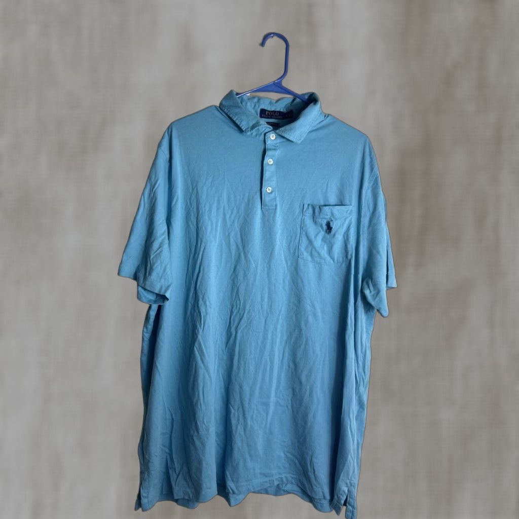 Ralph Lauren Ralph Lauren Polo Shirt Mens XL Classic Fit Short Sleeve Blue Knit Cotton Logo Preppy Designer Golf Walking 27” Chest 33” Length Size US XL / EU 56 / 4 - 1 Thumbnail