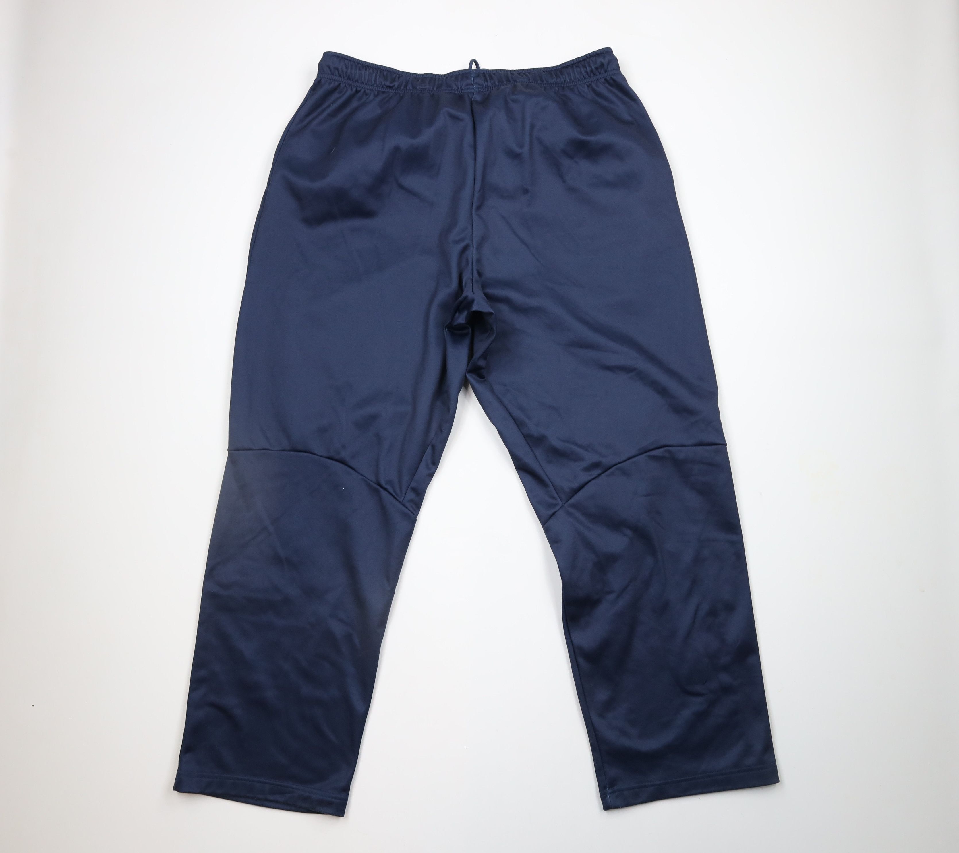 Nike × Vintage Vintage Nike Mini Swoosh Wide Leg Sweatpants Pants Blue Size US 42 / EU 58 - 9 Thumbnail