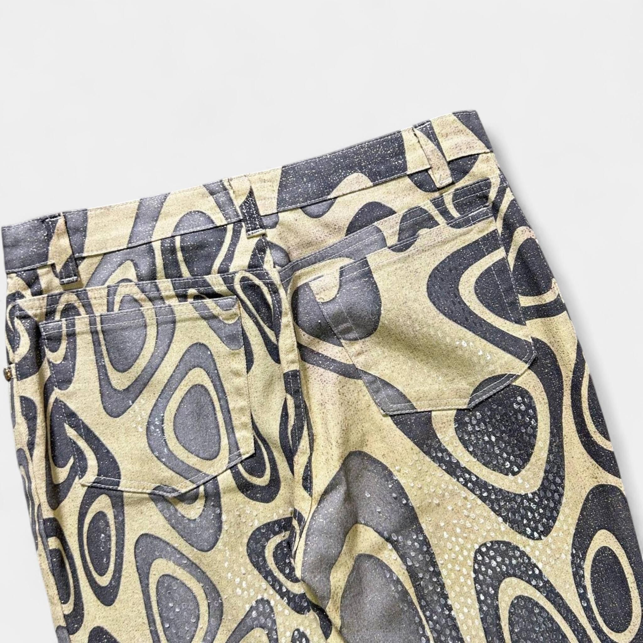 Roberto Cavalli Roberto Cavalli Shiny Graphic Pants Size 42" / US 20 - 7 Thumbnail