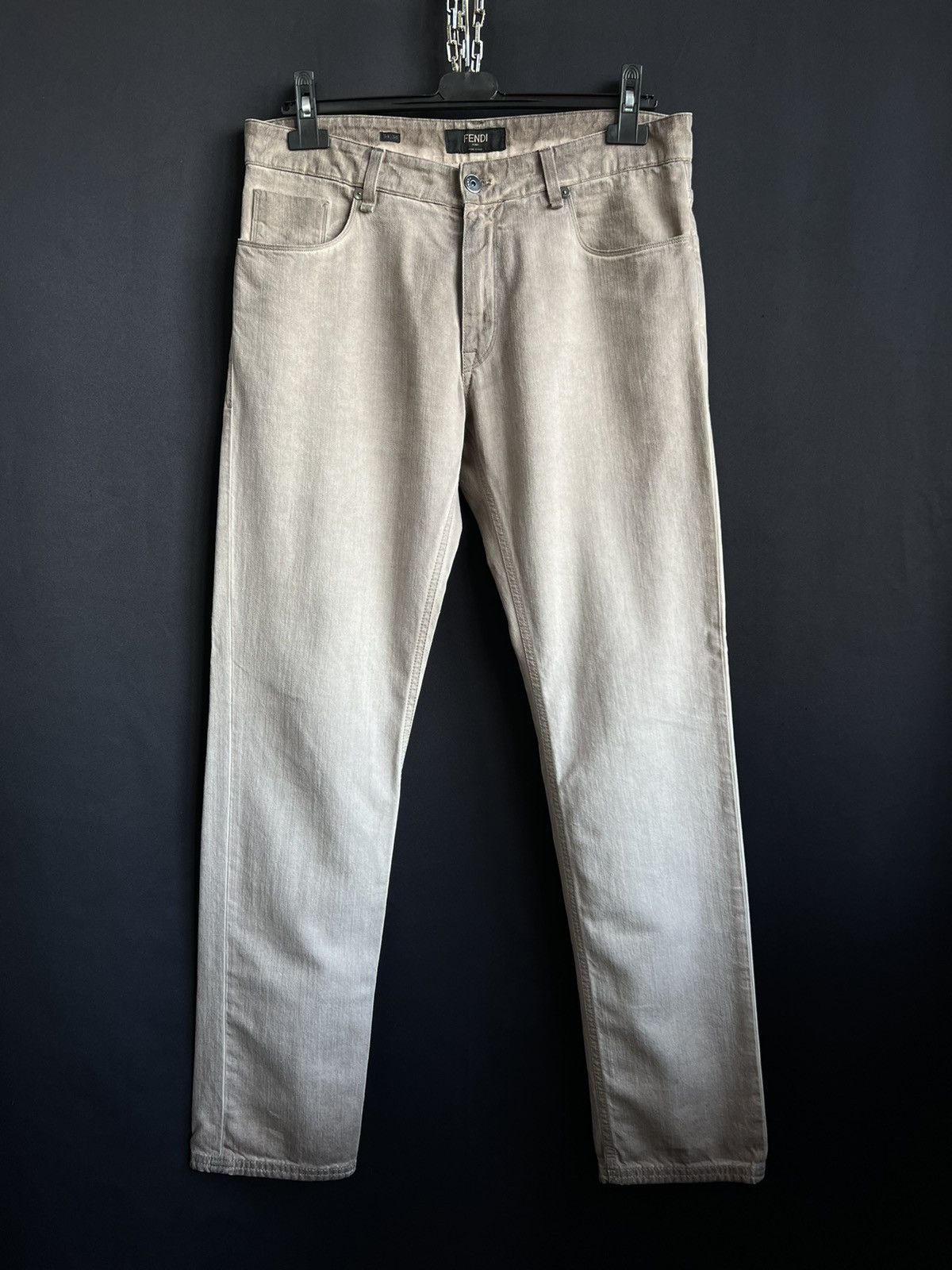 Fendi FENDI Jeans Pants Beige Size 34/34 Size US 34 / EU 50 - 1 Thumbnail