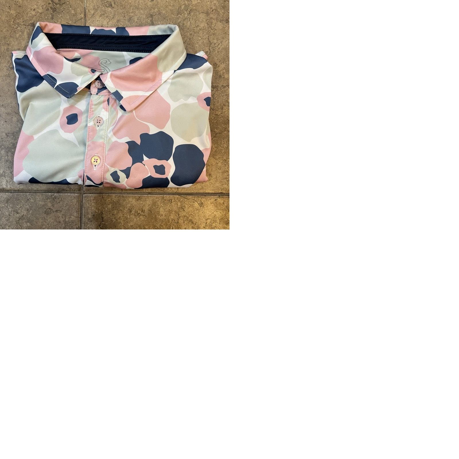 Vintage Swannie’s Men’s Polo Pink Camo Floral XL Short Sleeve Logo Button Collared Golf Casual Activewear Shirt Women’s? Size US XL / EU 56 / 4 - 9 Thumbnail